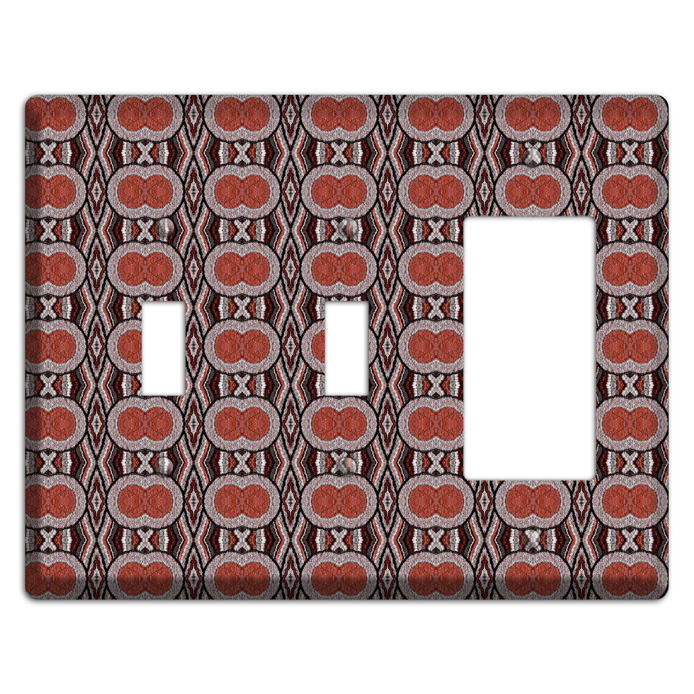 Red Tapestry 2 Toggle / Rocker Wallplate