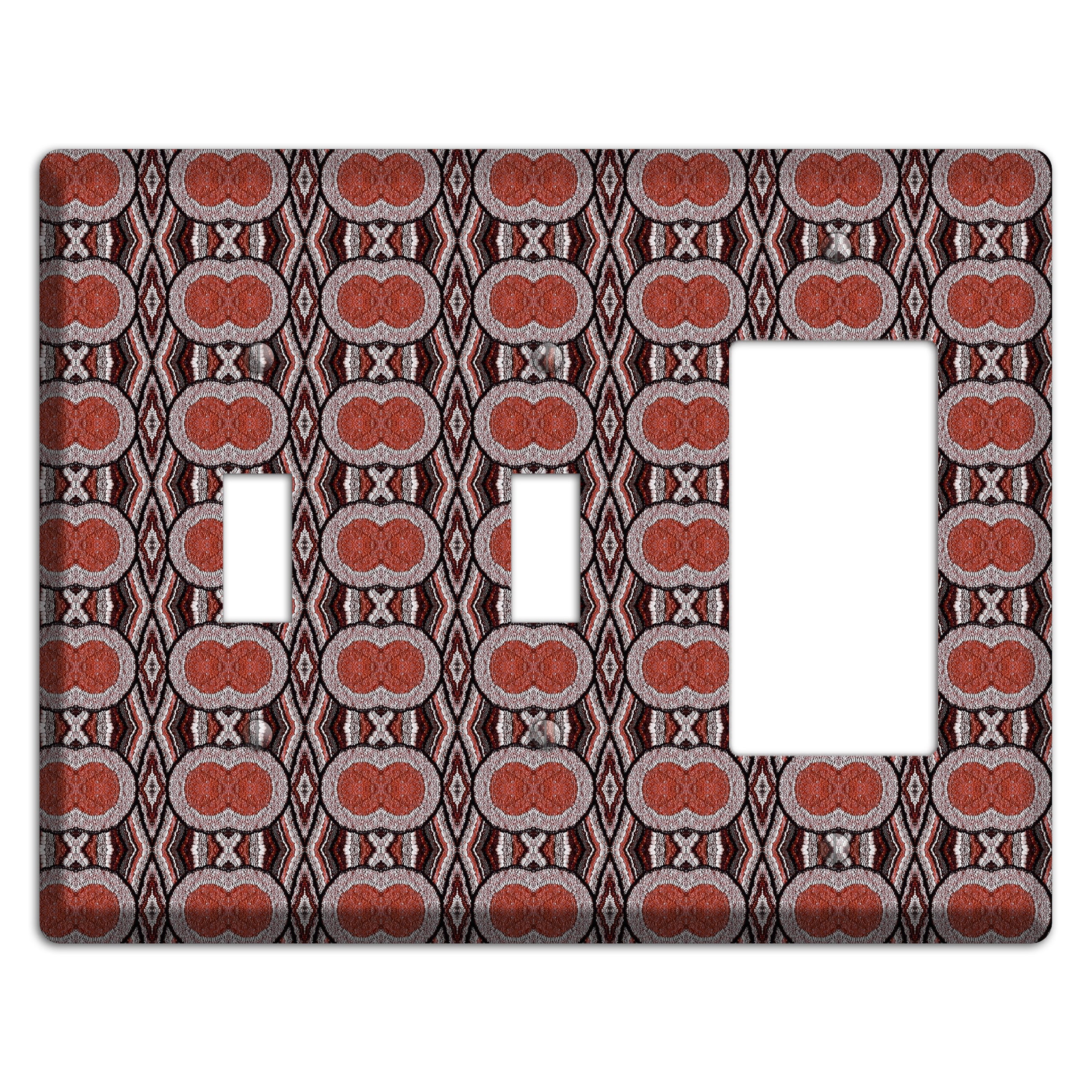 Red Tapestry 2 Toggle / Rocker Wallplate