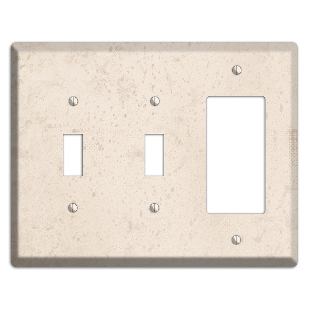 Bone Neutral Texture 2 Toggle / Rocker Wallplate