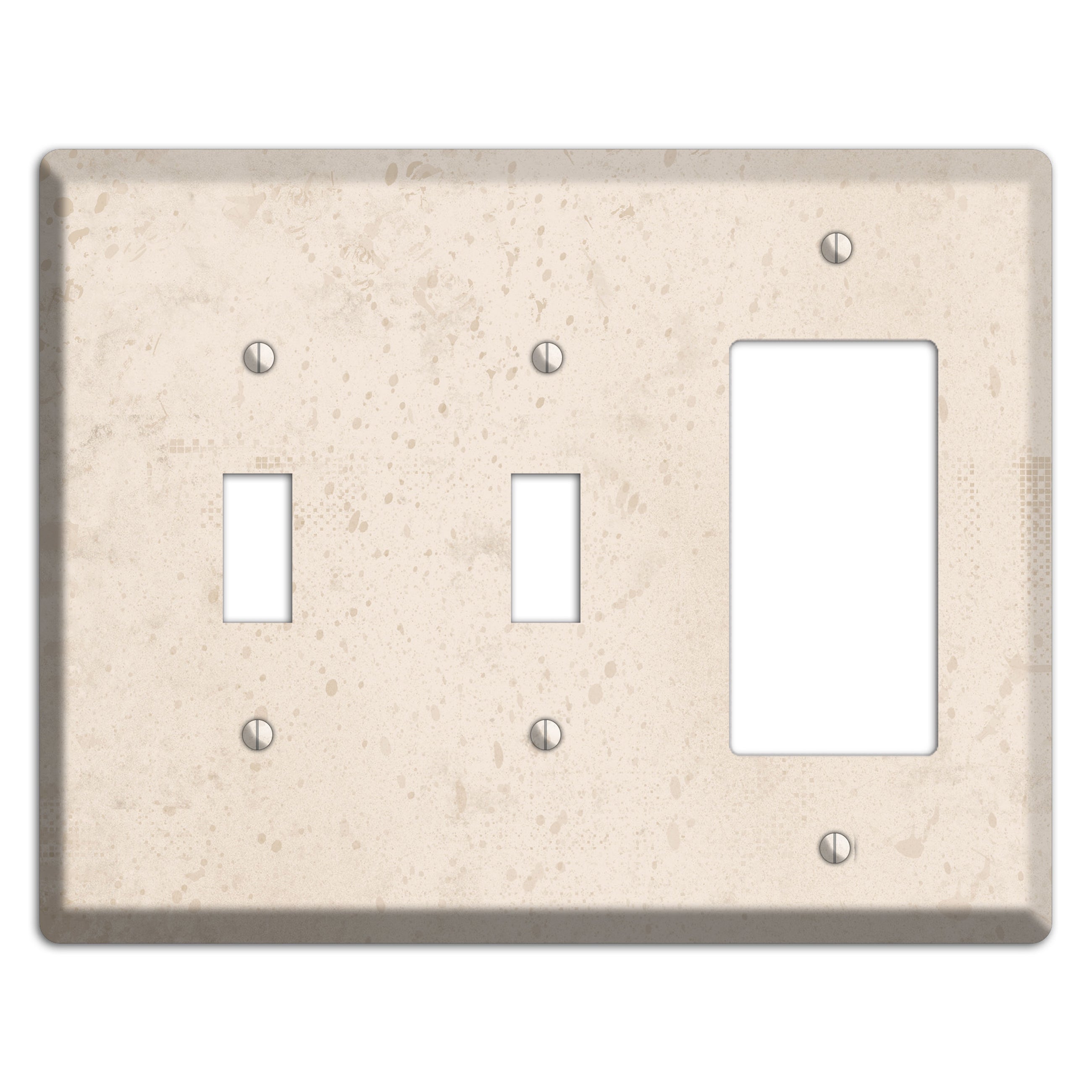Bone Neutral Texture 2 Toggle / Rocker Wallplate