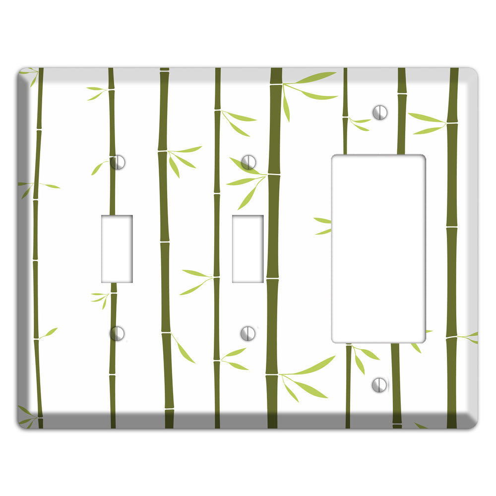 Green Bamboo 2 Toggle / Rocker Wallplate