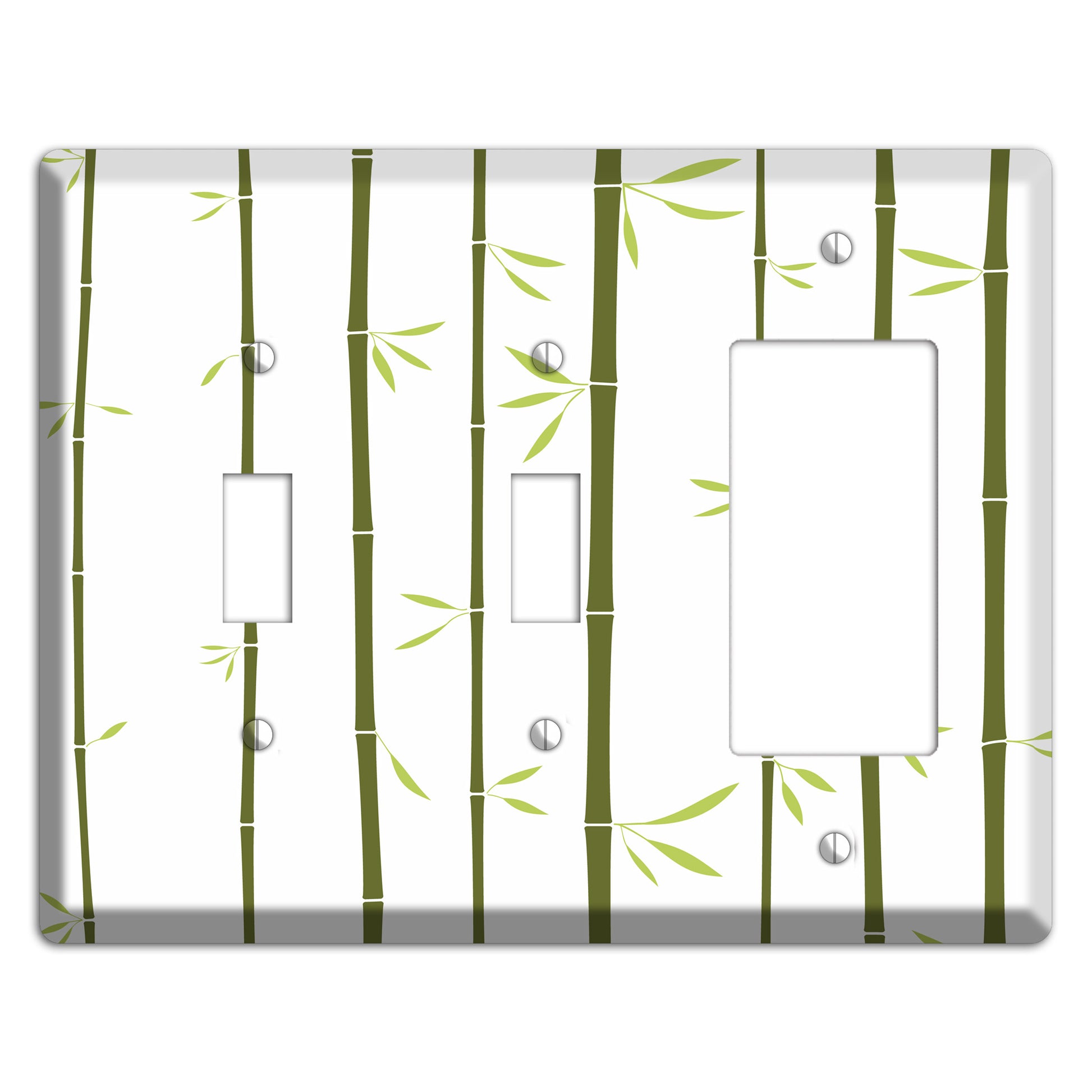 Green Bamboo 2 Toggle / Rocker Wallplate