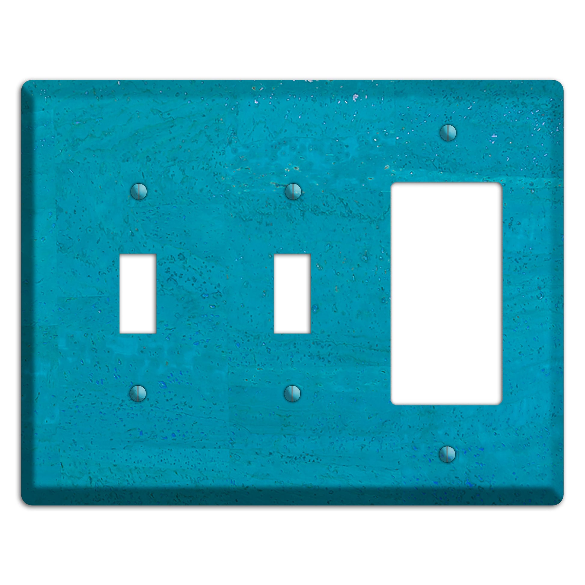 Bahama Blue Cork 2 Toggle / Rocker Wallplate