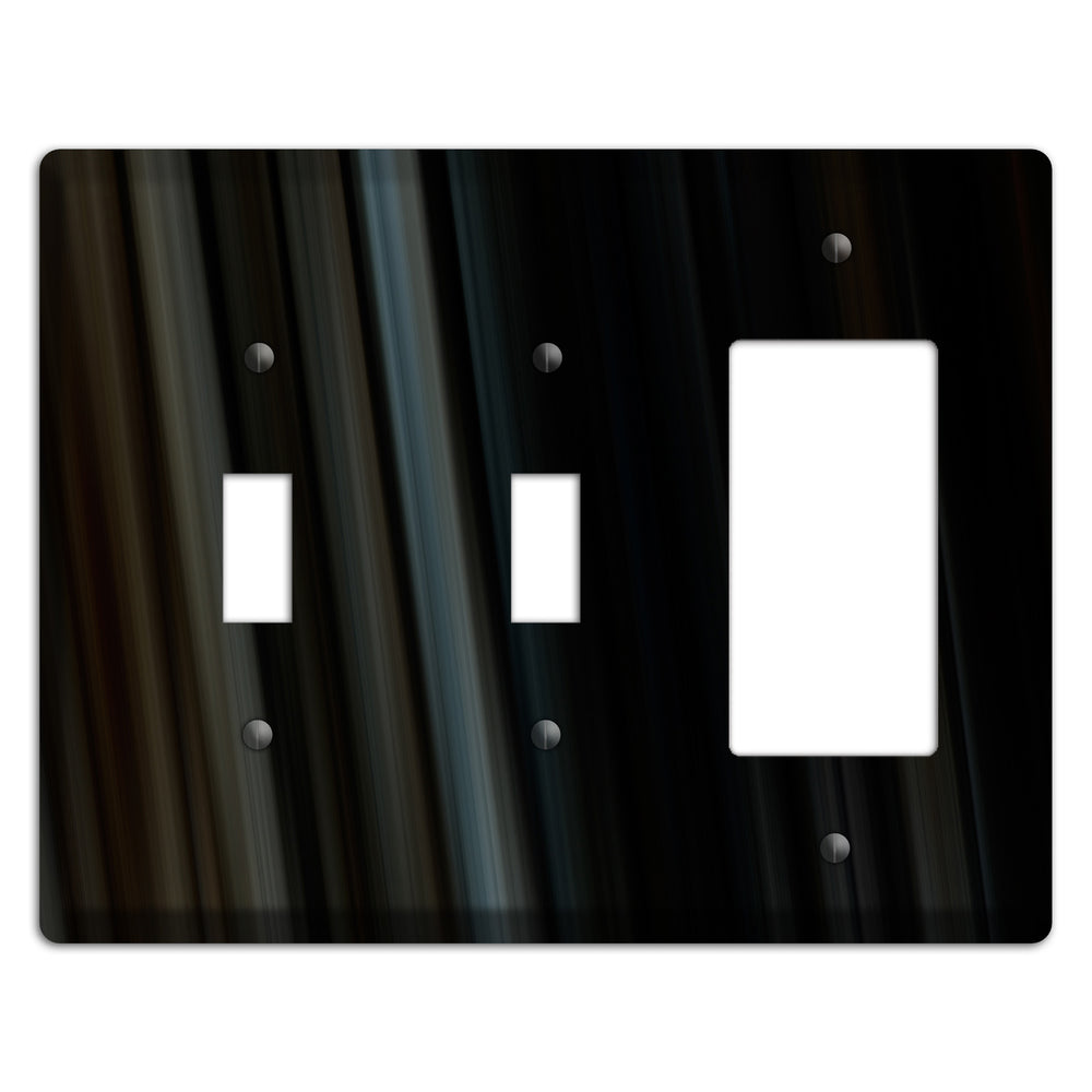 Black Ray of Light 2 Toggle / Rocker Wallplate