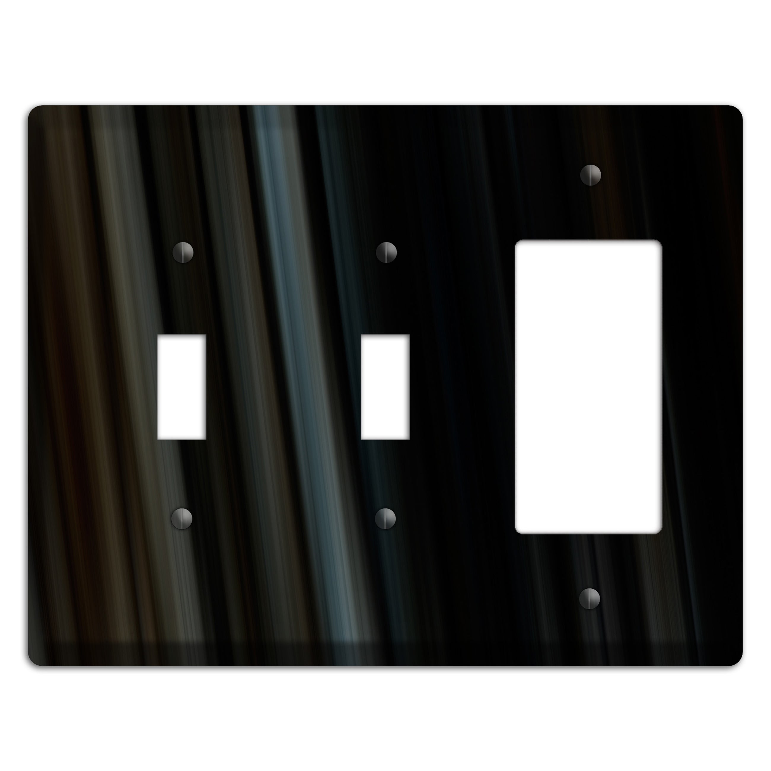 Black Ray of Light 2 Toggle / Rocker Wallplate