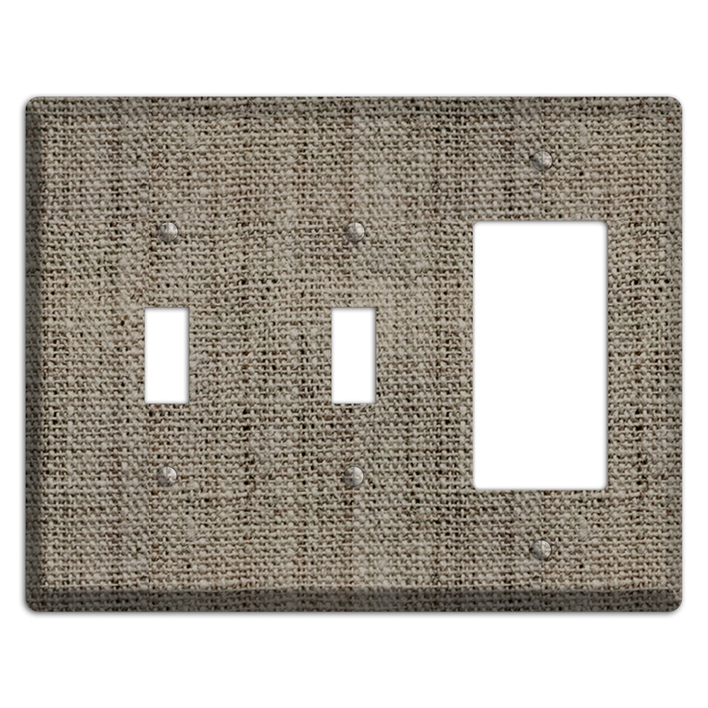 Makara Burlap 2 Toggle / Rocker Wallplate