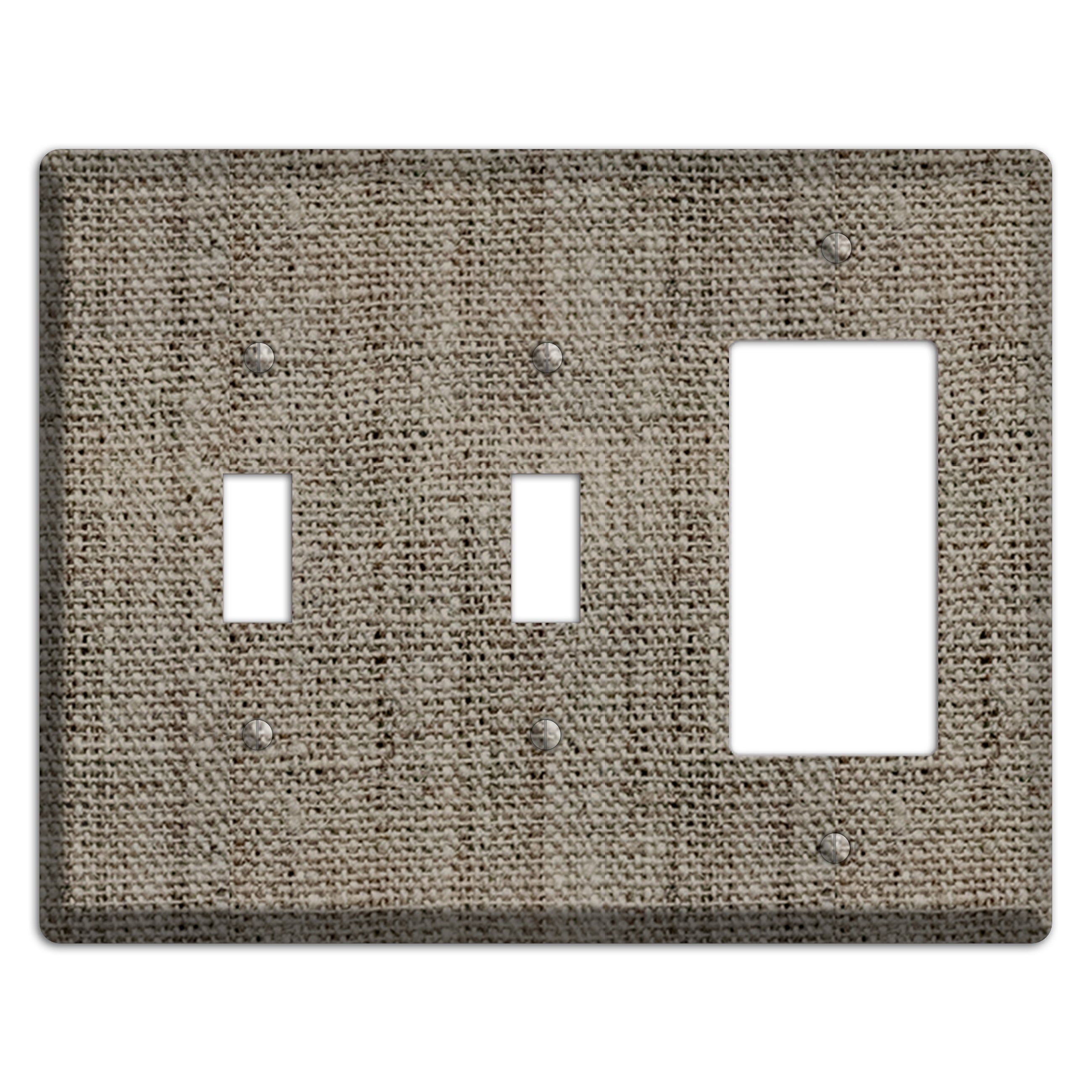 Makara Burlap 2 Toggle / Rocker Wallplate