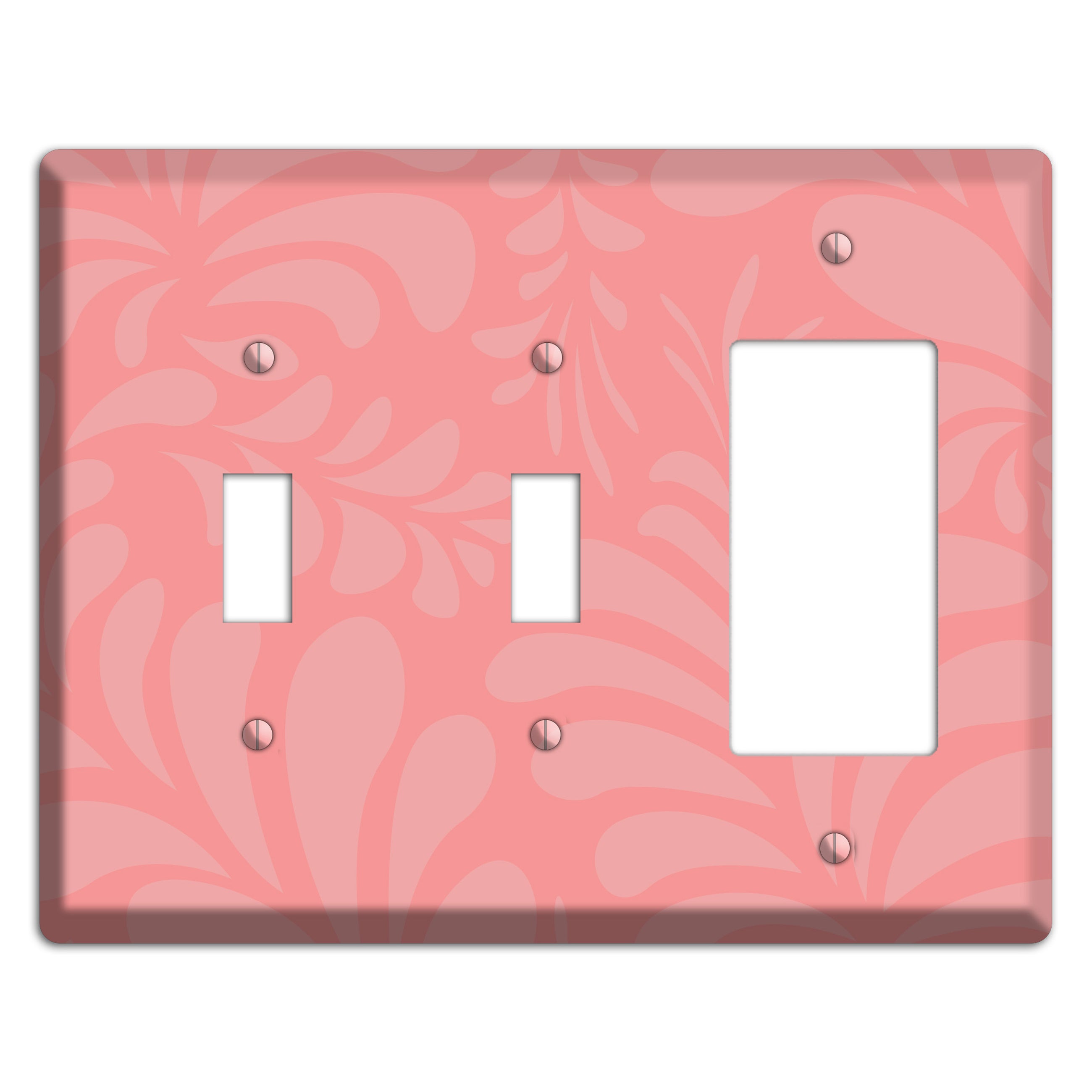 Pink Herati 2 Toggle / Rocker Wallplate