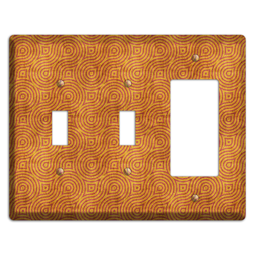 Red and Orange Swirl 2 Toggle / Rocker Wallplate