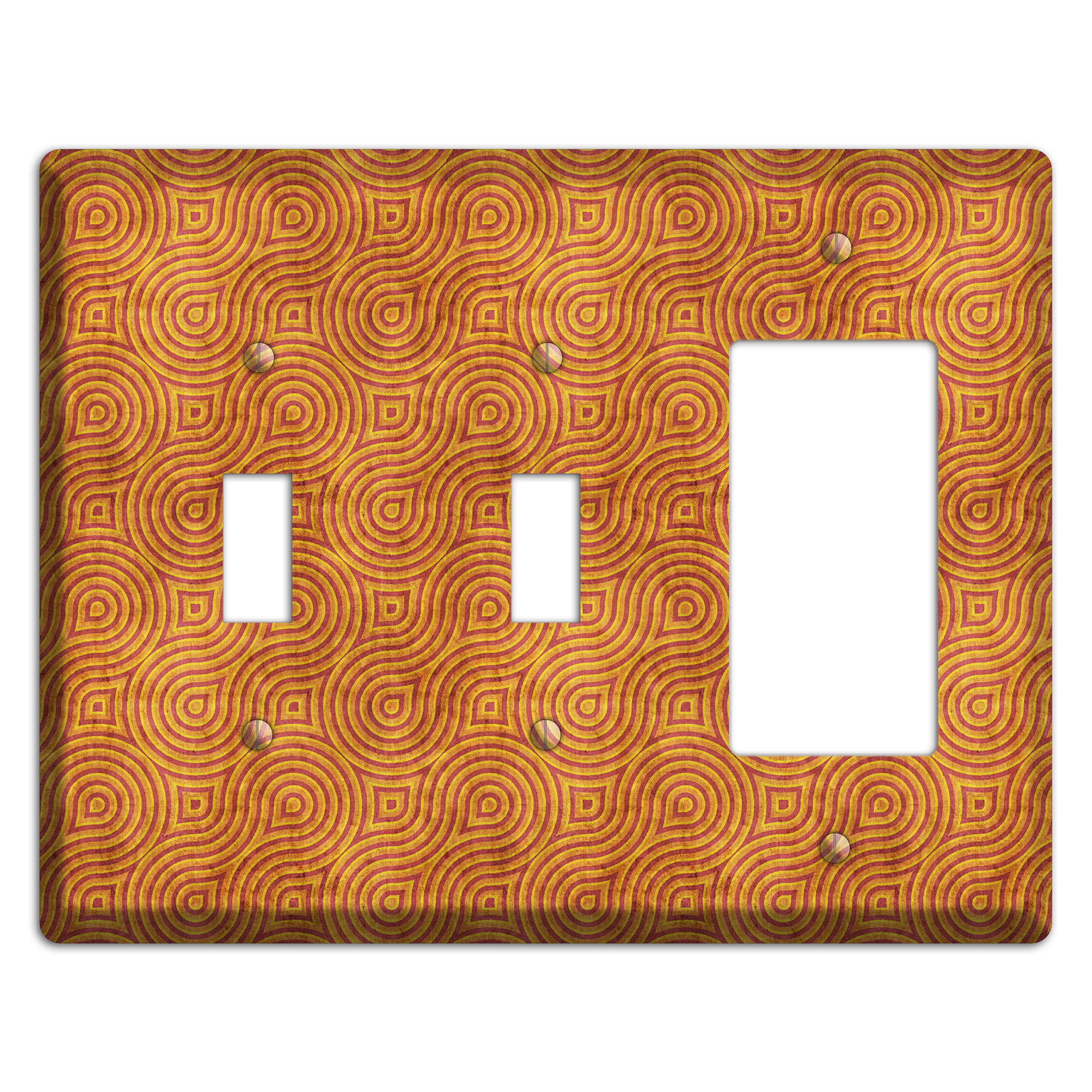 Red and Orange Swirl 2 Toggle / Rocker Wallplate