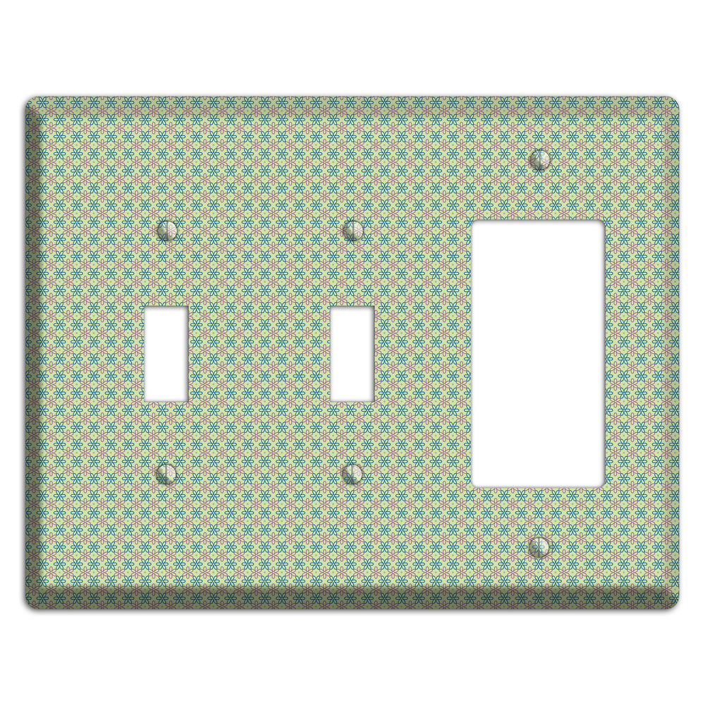 Multi Green Foulard 2 Toggle / Rocker Wallplate