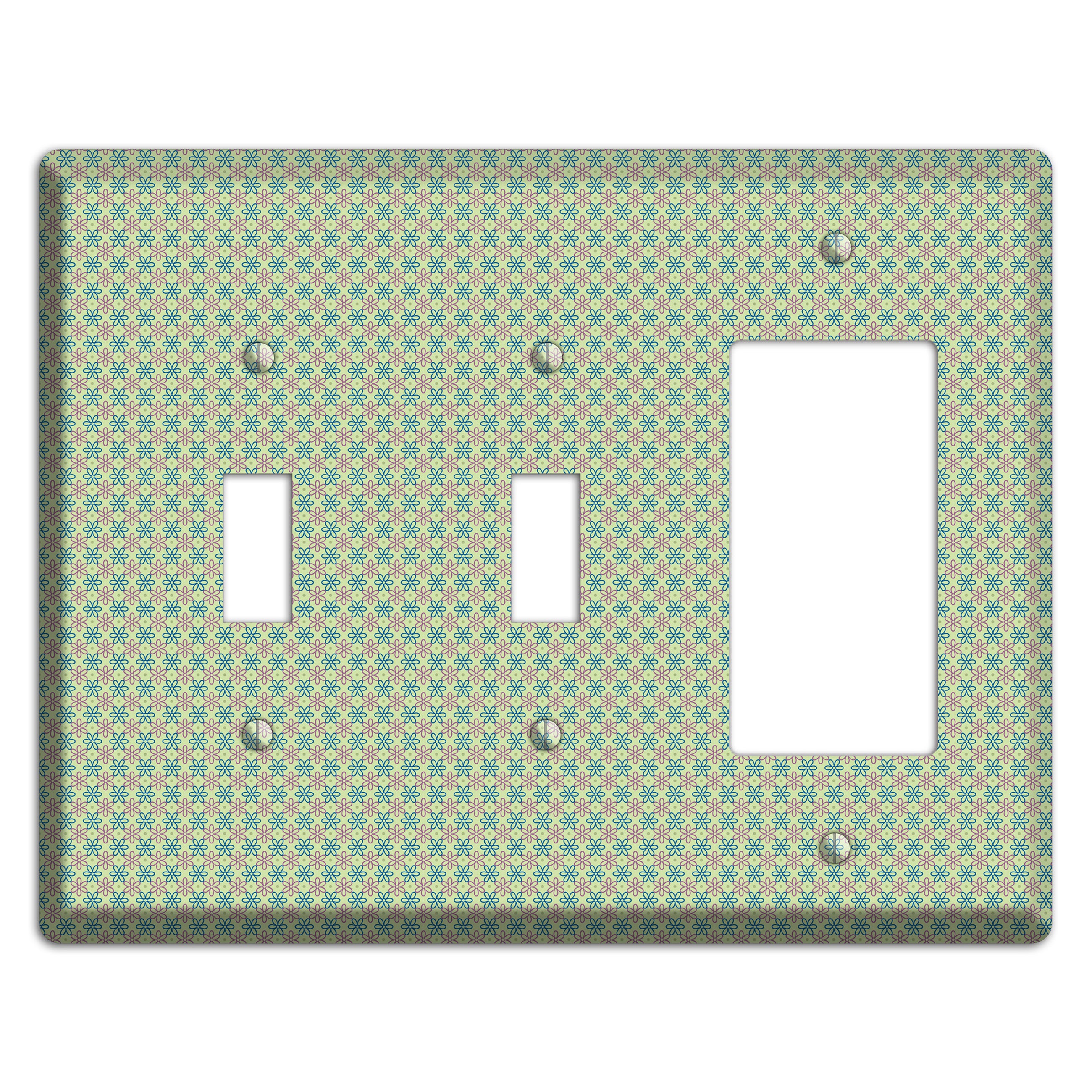 Multi Green Foulard 2 Toggle / Rocker Wallplate