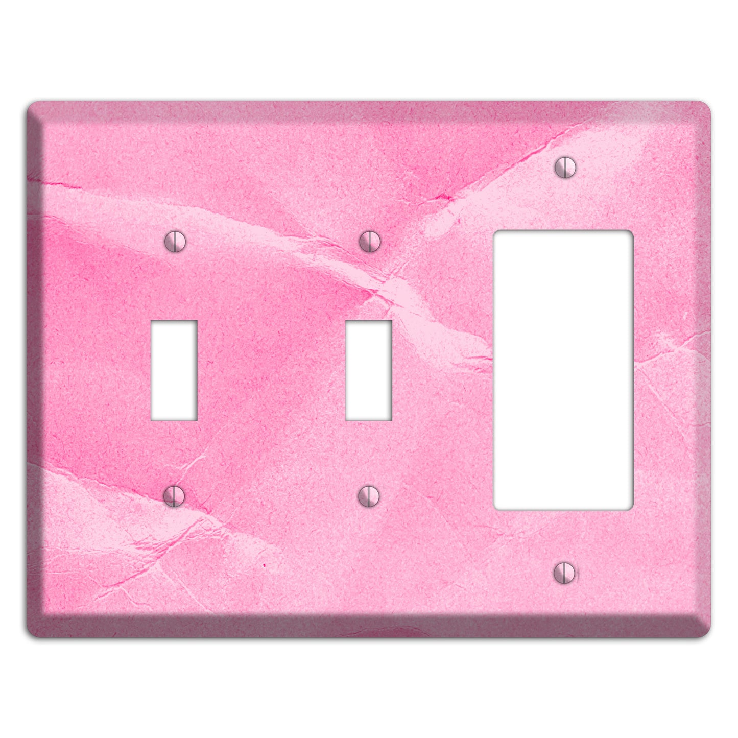 Carnation Pink Texture 2 Toggle / Rocker Wallplate
