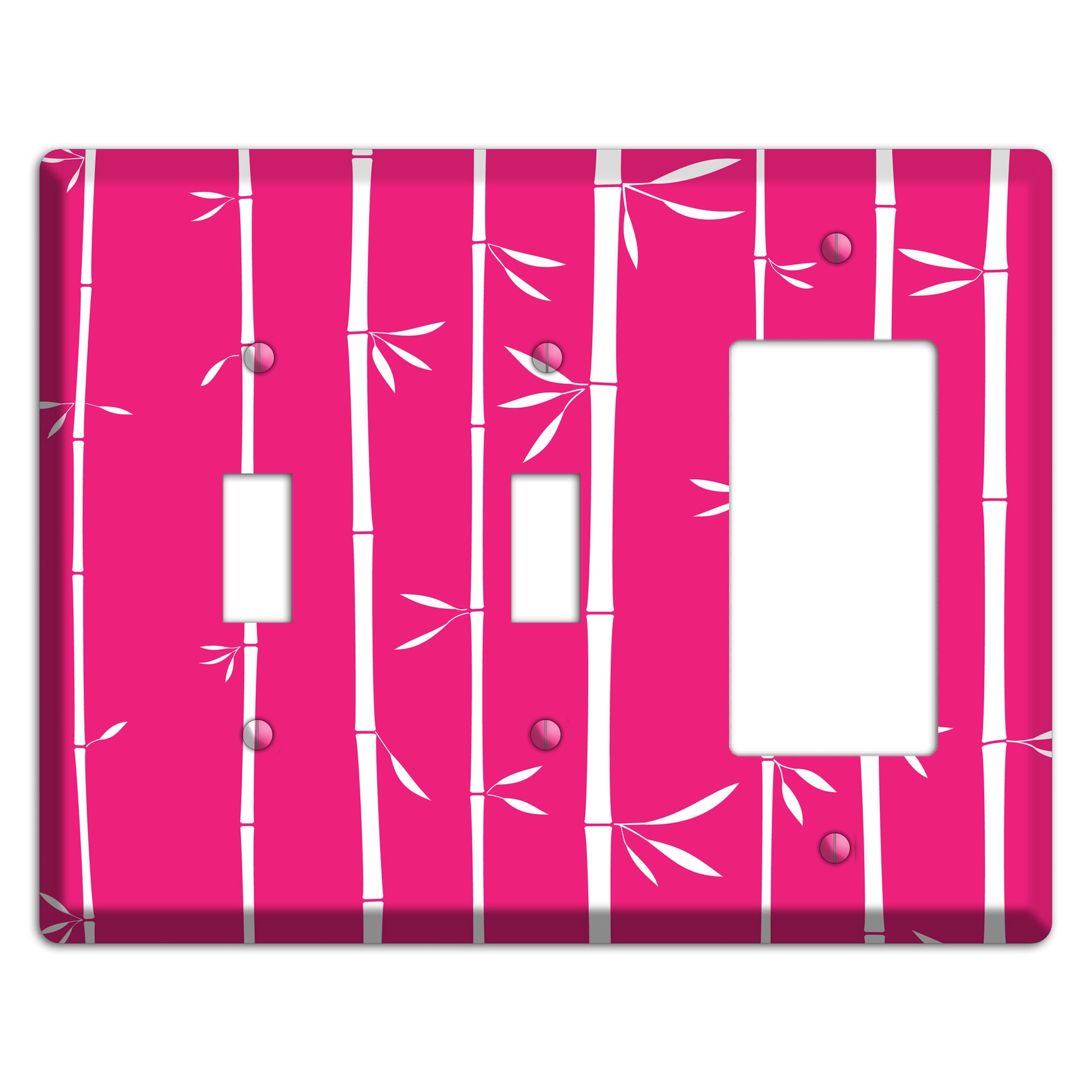 Pink Bamboo 2 Toggle / Rocker Wallplate