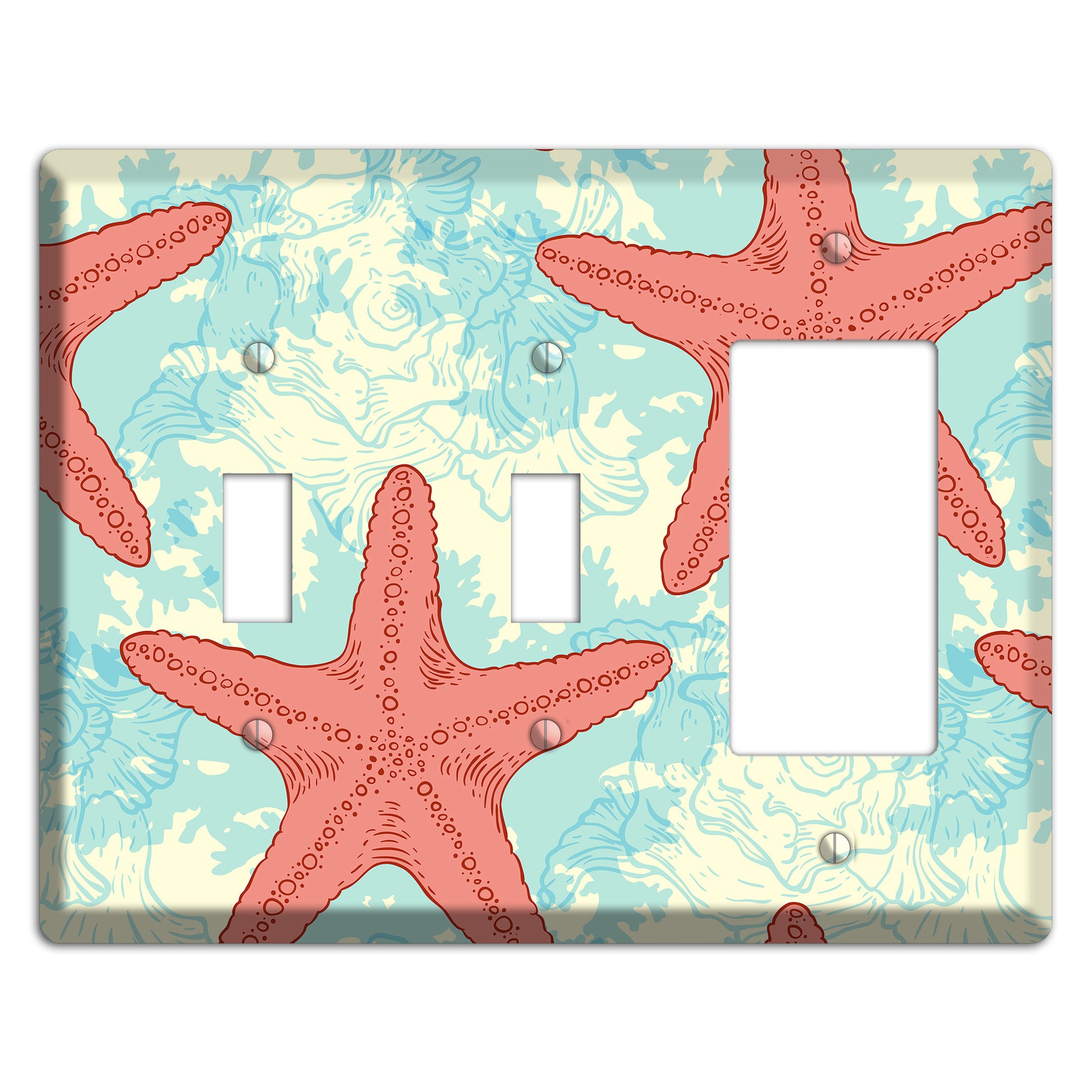 Shells 6 2 Toggle / Rocker Wallplate