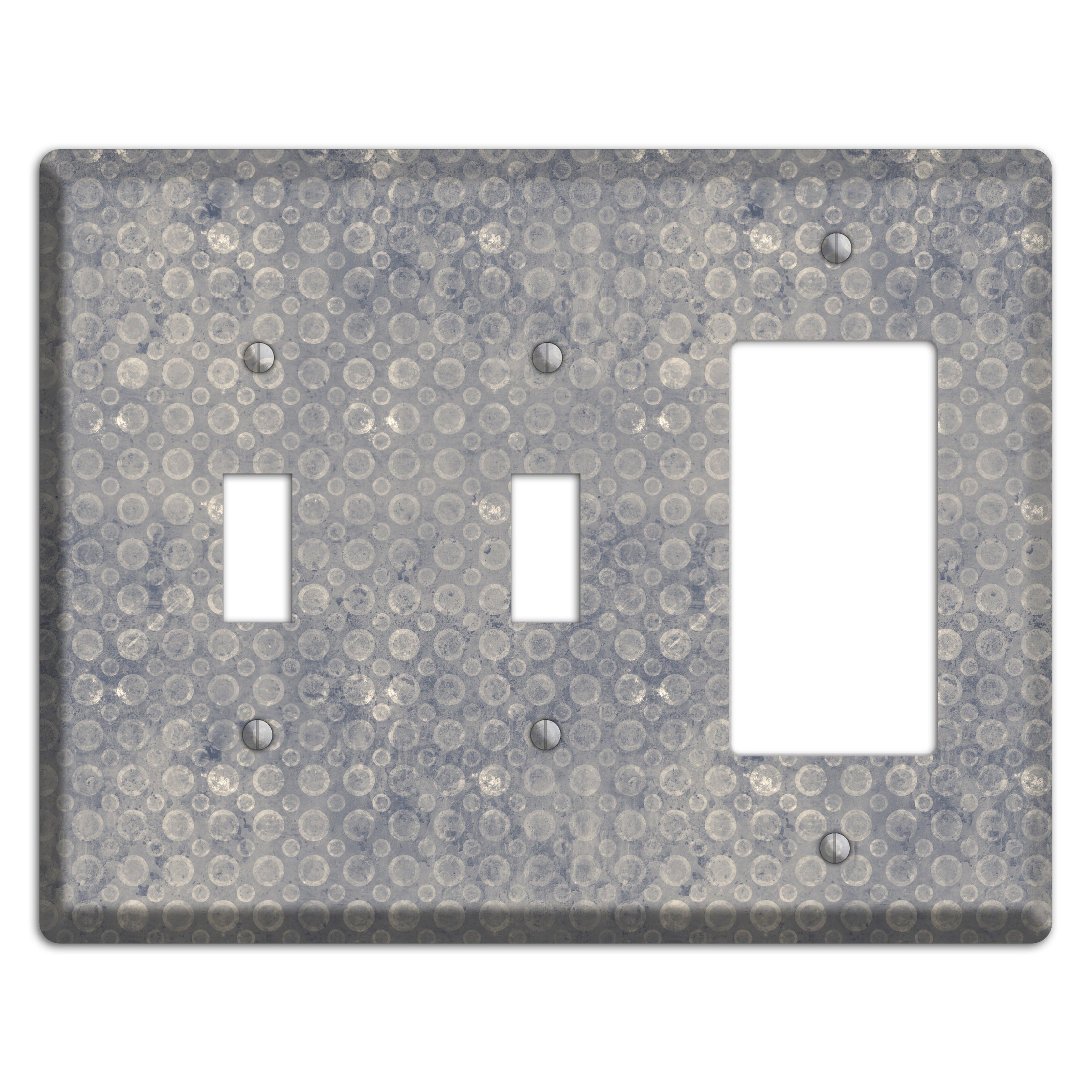 Grey Circles 2 Toggle / Rocker Wallplate
