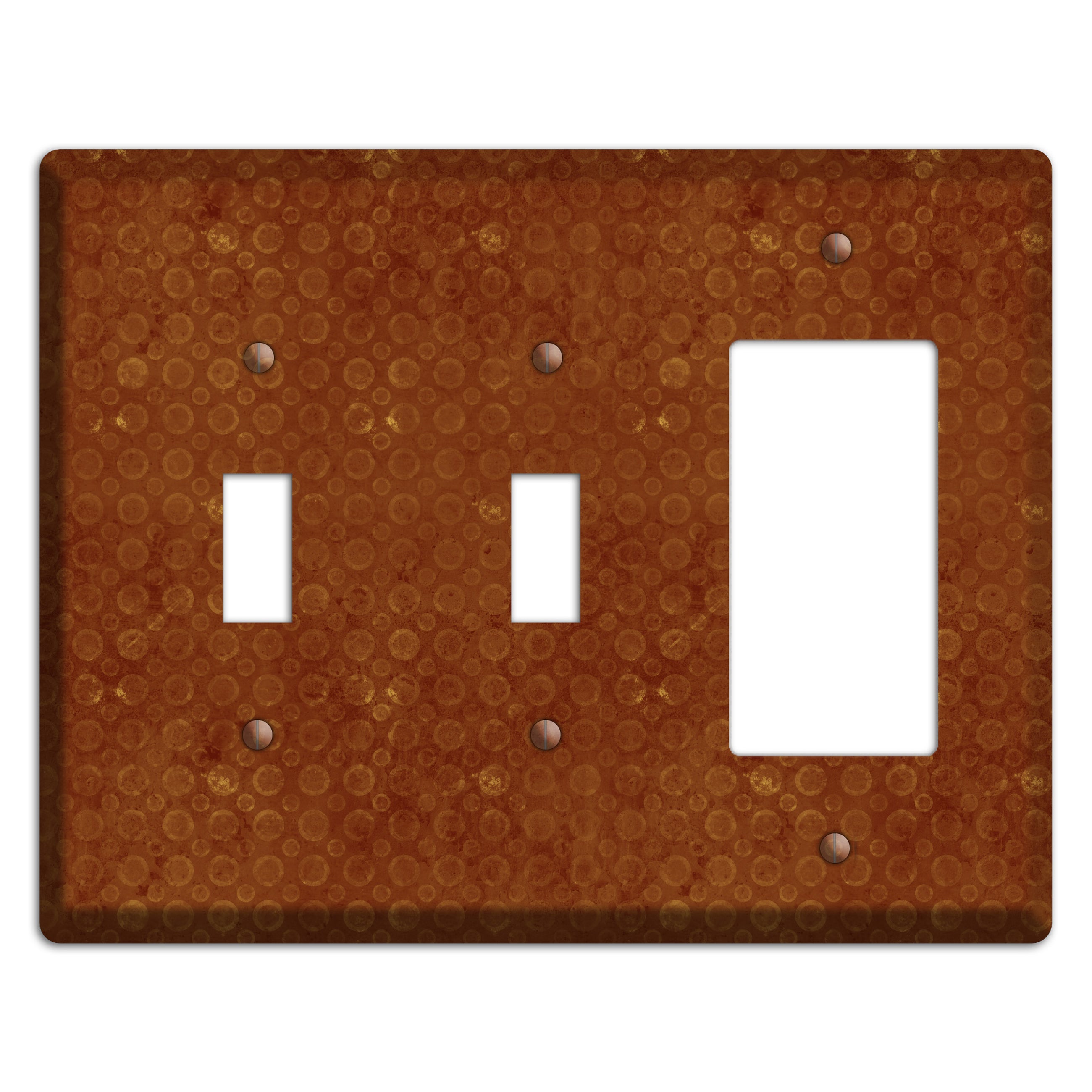 Red Circles 2 Toggle / Rocker Wallplate