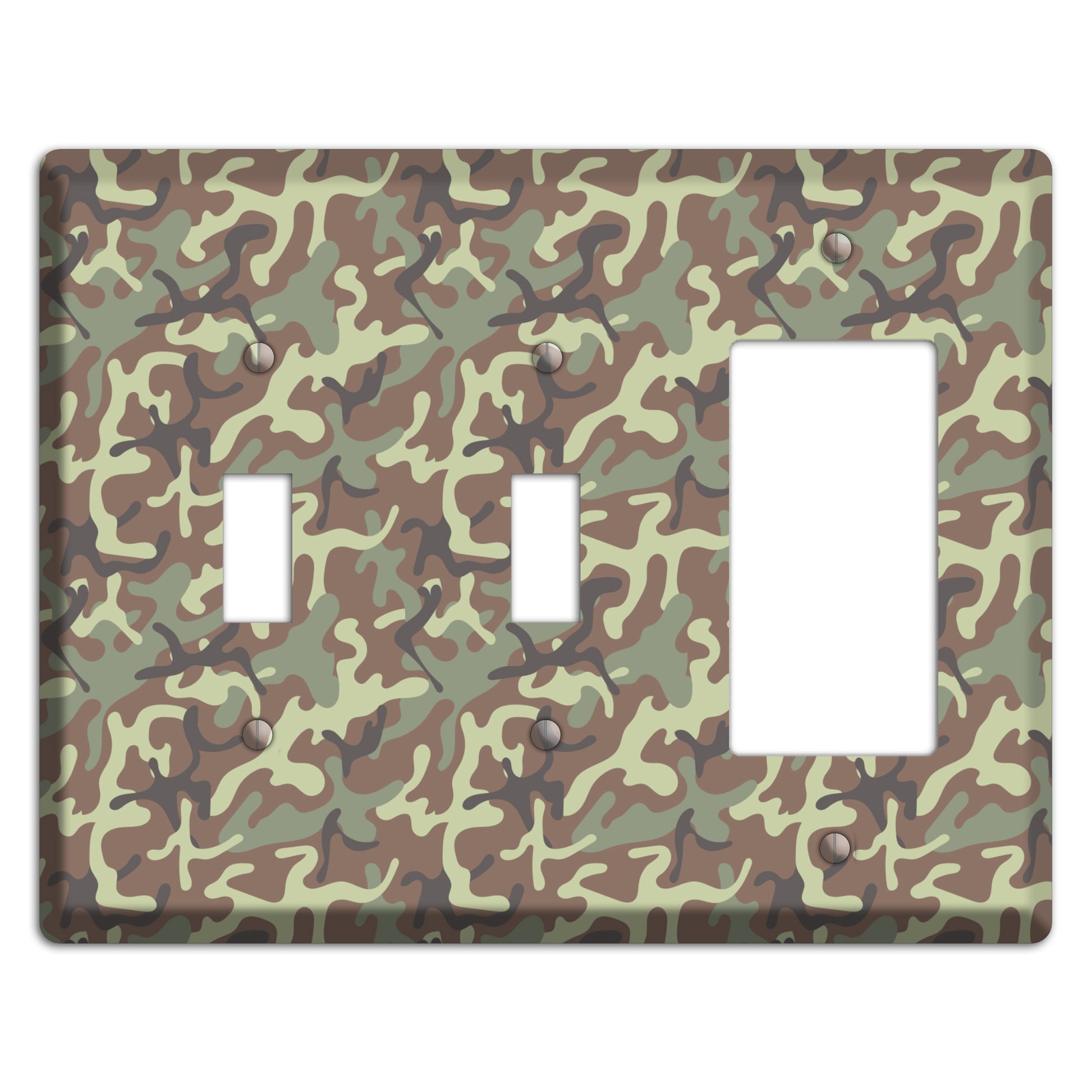 Jungle 1948 Camo 2 Toggle / Rocker Wallplate