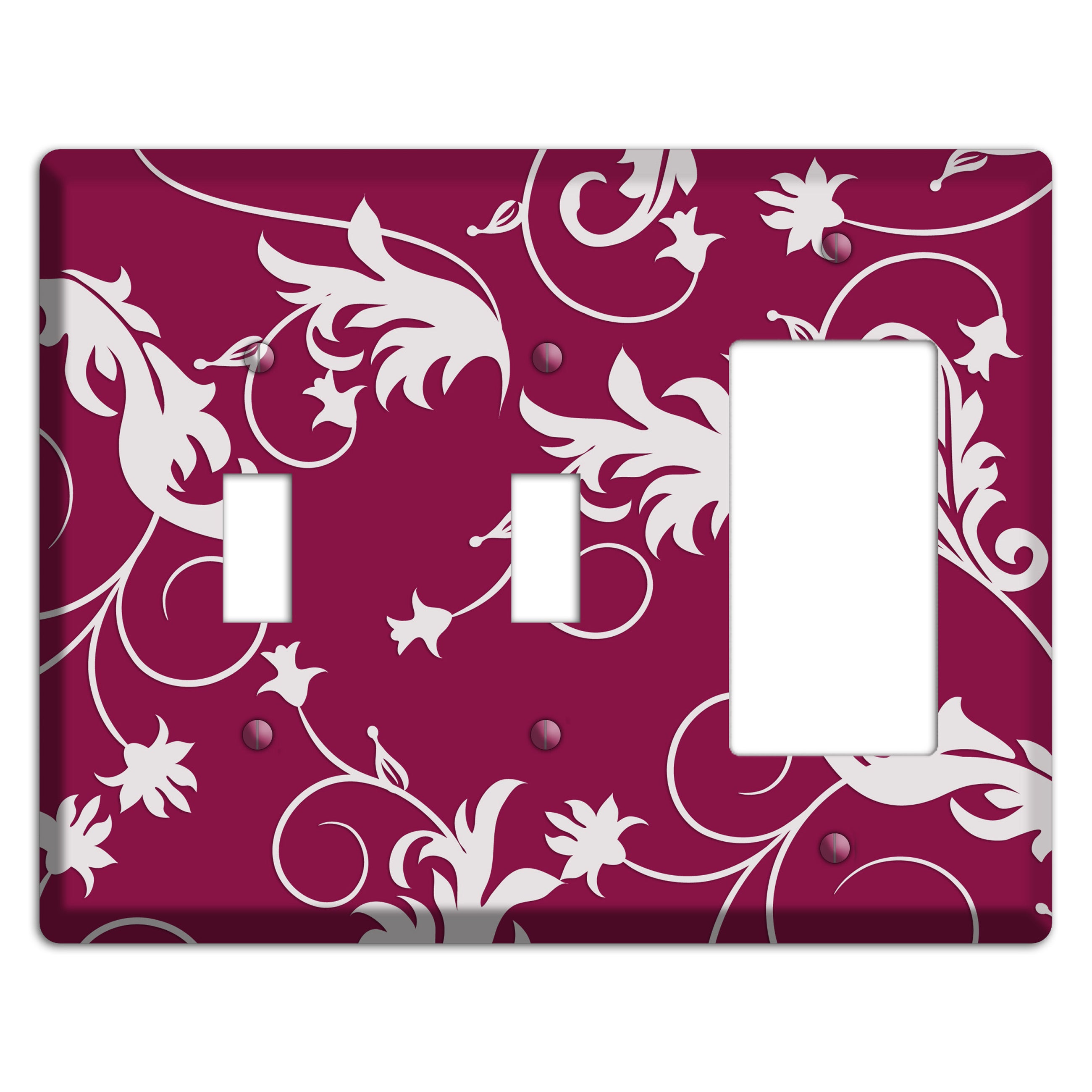 Fuschia Victorian Sprig 2 Toggle / Rocker Wallplate