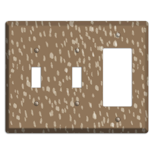 Brown and White Speckle 2 Toggle / Rocker Wallplate