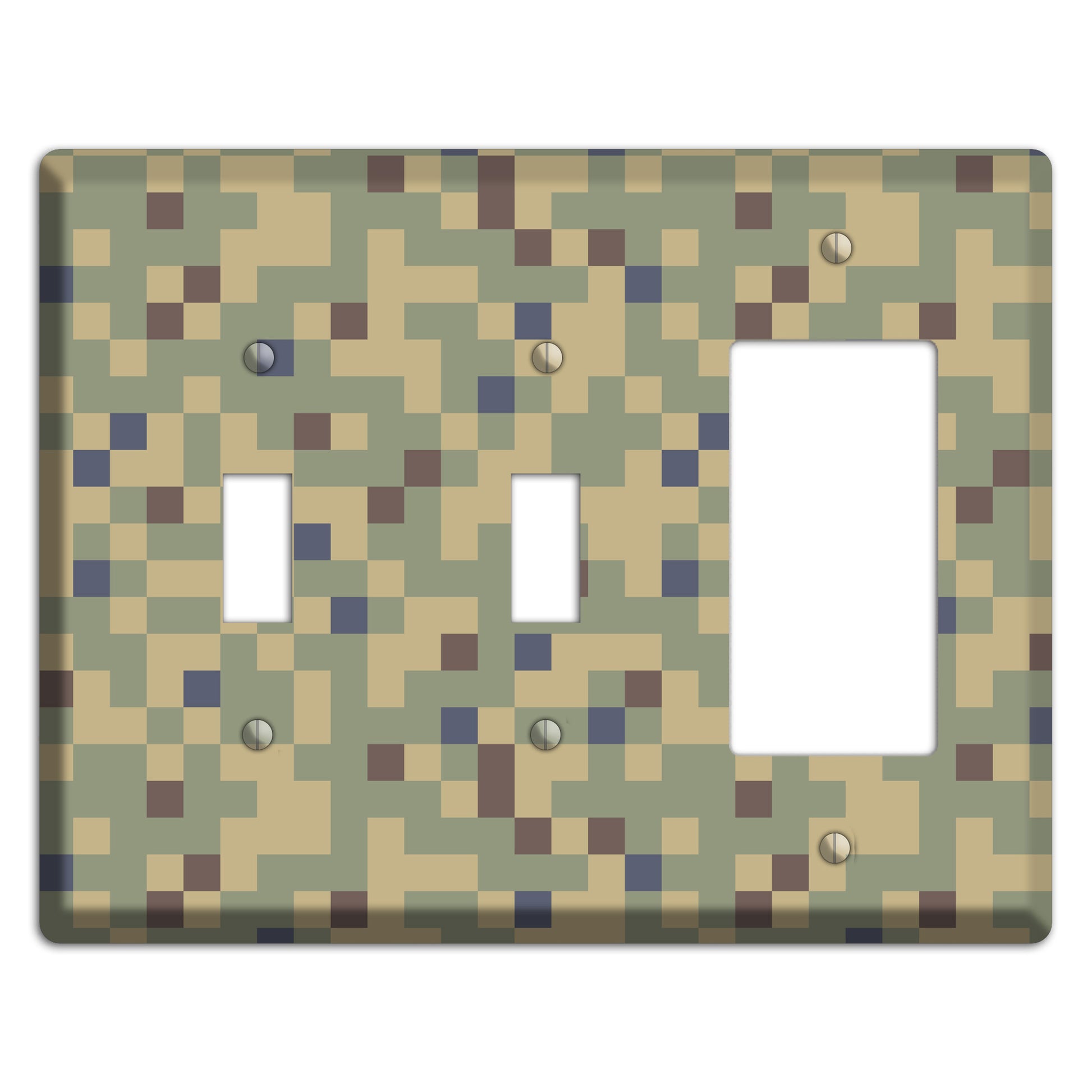 Dual Tex Camo 2 Toggle / Rocker Wallplate