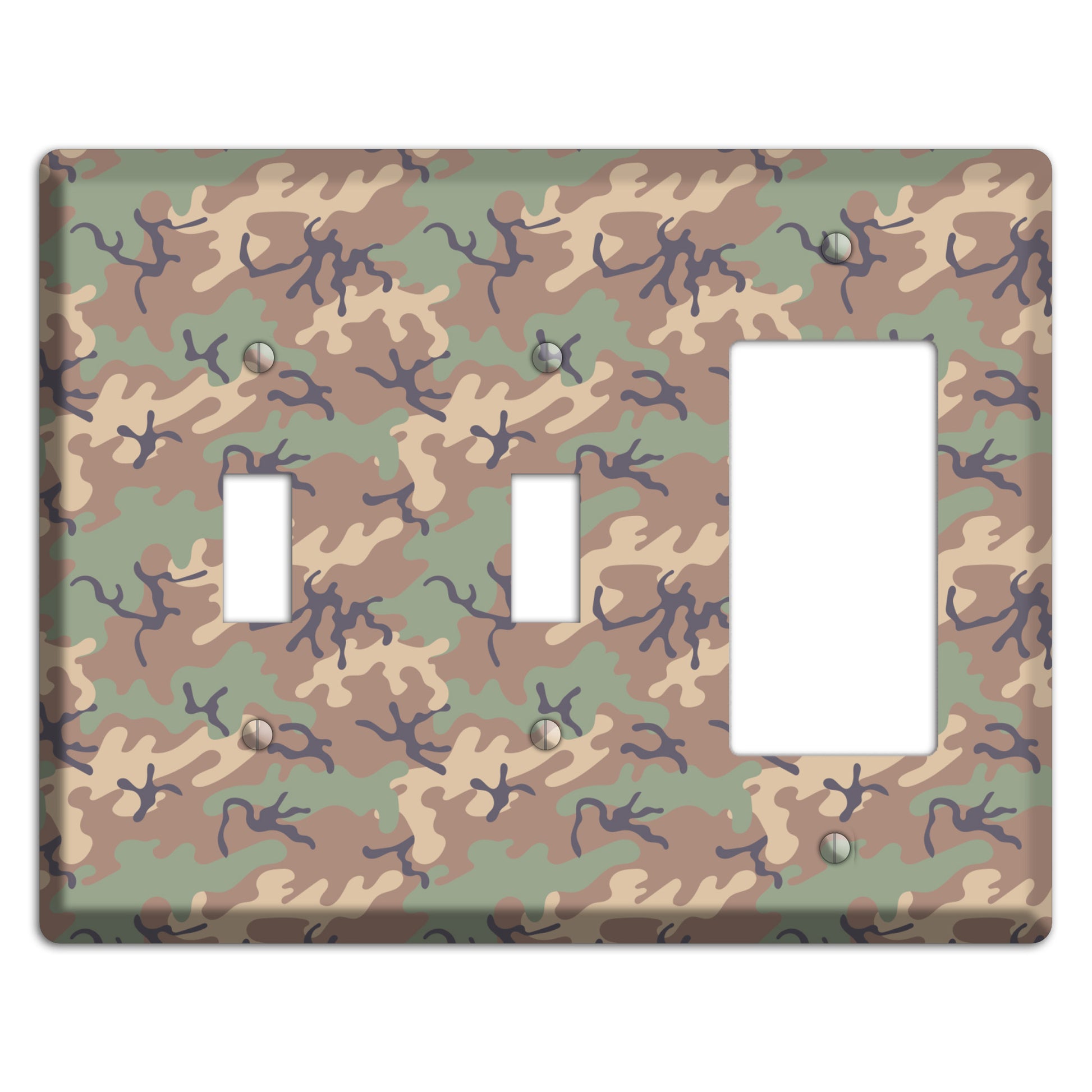 Jungle 1968 Camo 2 Toggle / Rocker Wallplate
