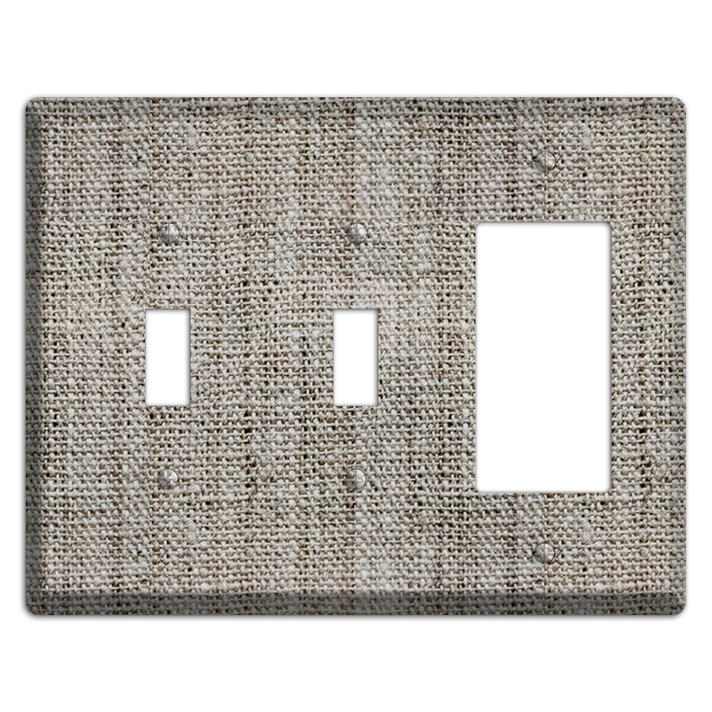 Zorba Burlap 2 Toggle / Rocker Wallplate