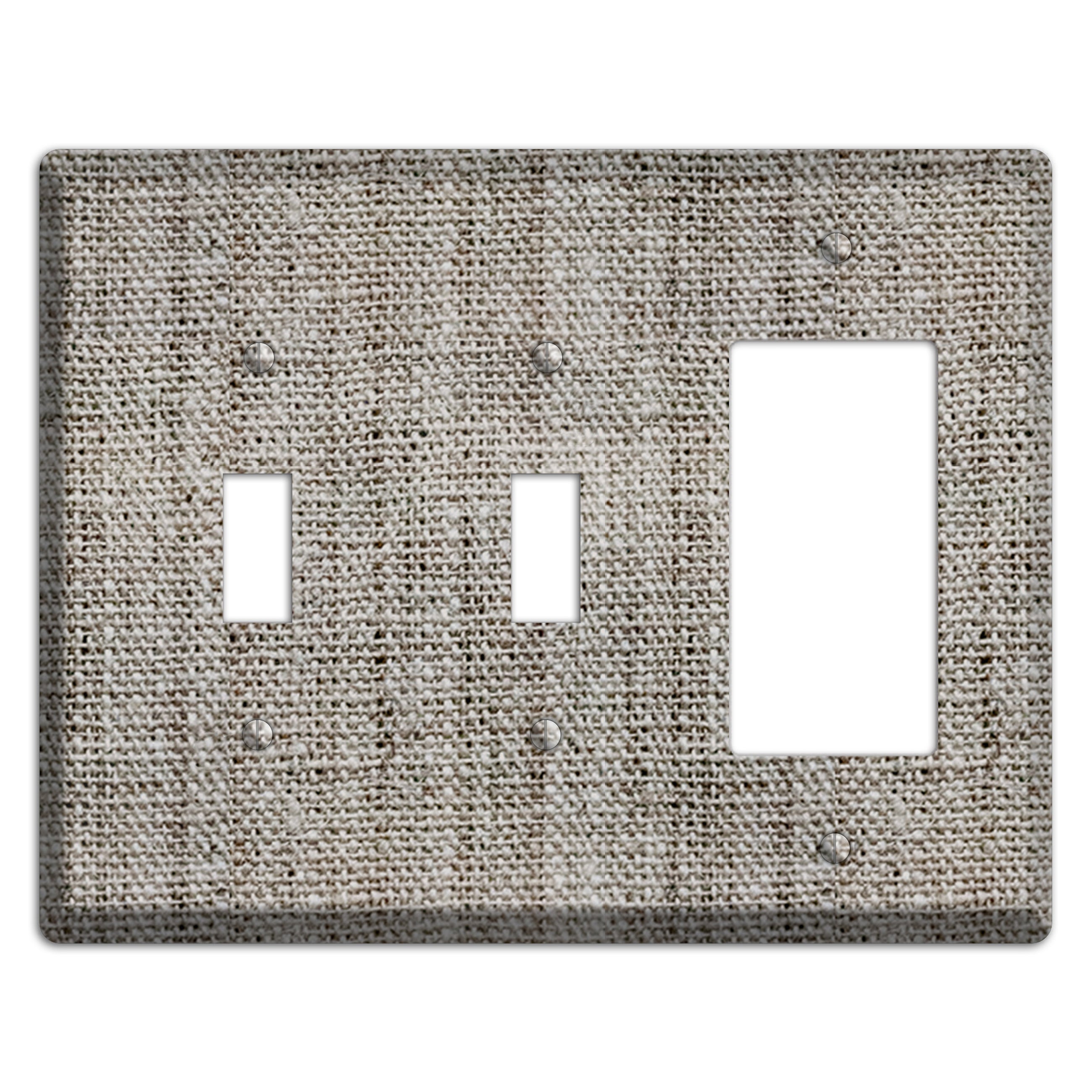 Zorba Burlap 2 Toggle / Rocker Wallplate