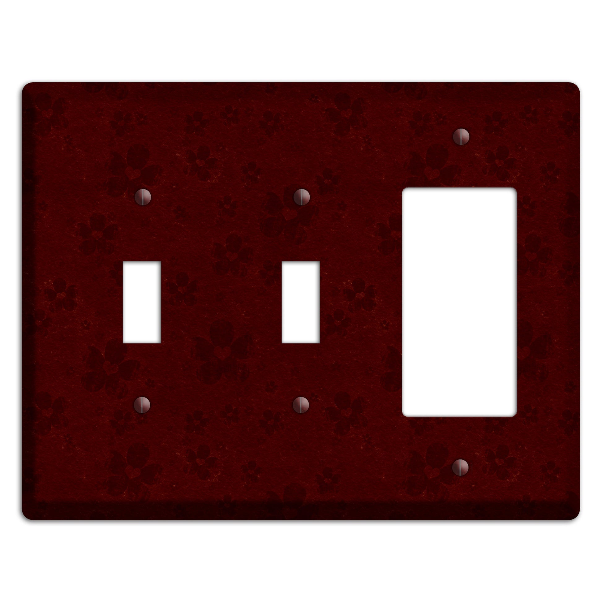Maroon Grunge Suzani 2 2 Toggle / Rocker Wallplate
