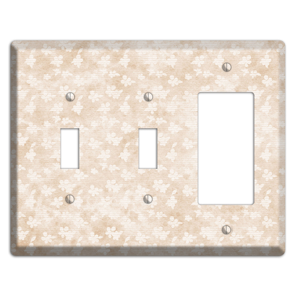 White Linen Neutral Texture 2 Toggle / Rocker Wallplate