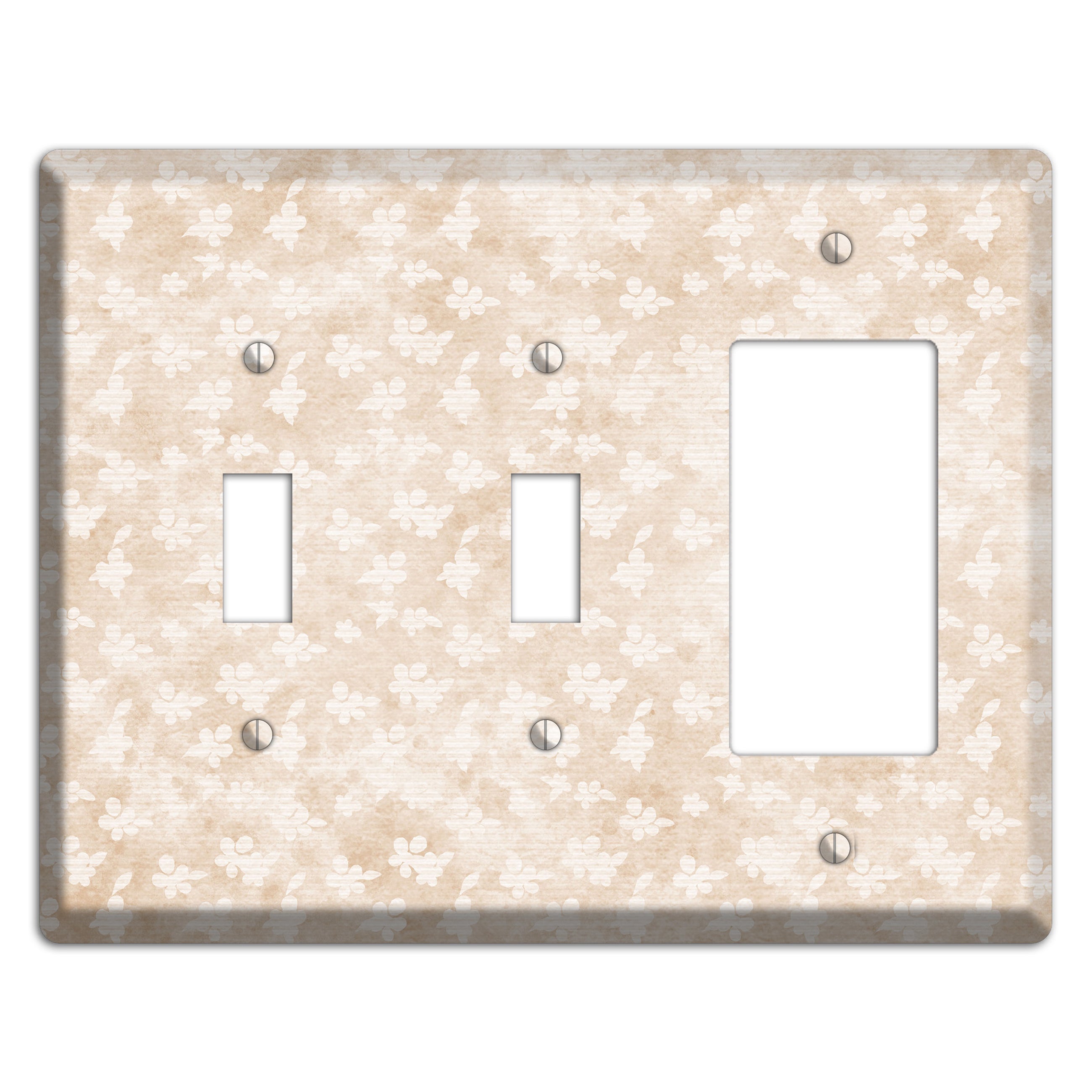 White Linen Neutral Texture 2 Toggle / Rocker Wallplate