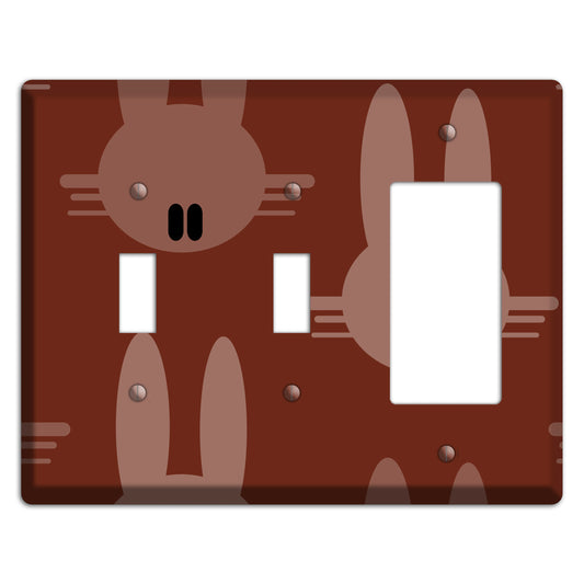 Maroon Bunny 2 Toggle / Rocker Wallplate