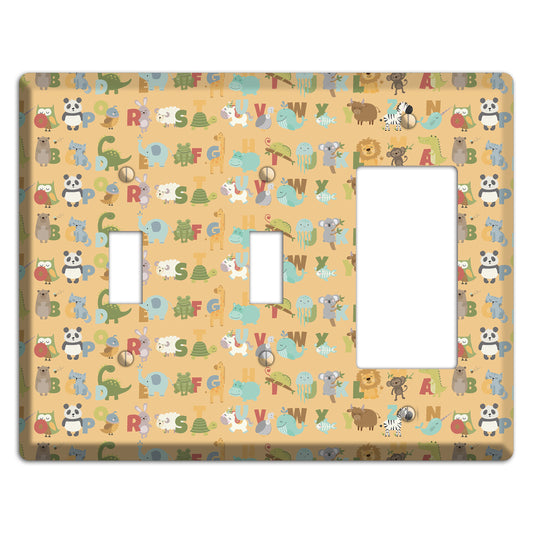Animal Alphabet 1 2 Toggle / Rocker Wallplate