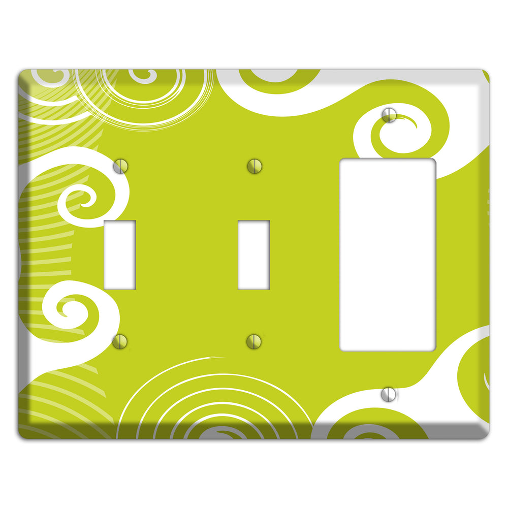 Abstract Green 2 Toggle / Rocker Wallplate
