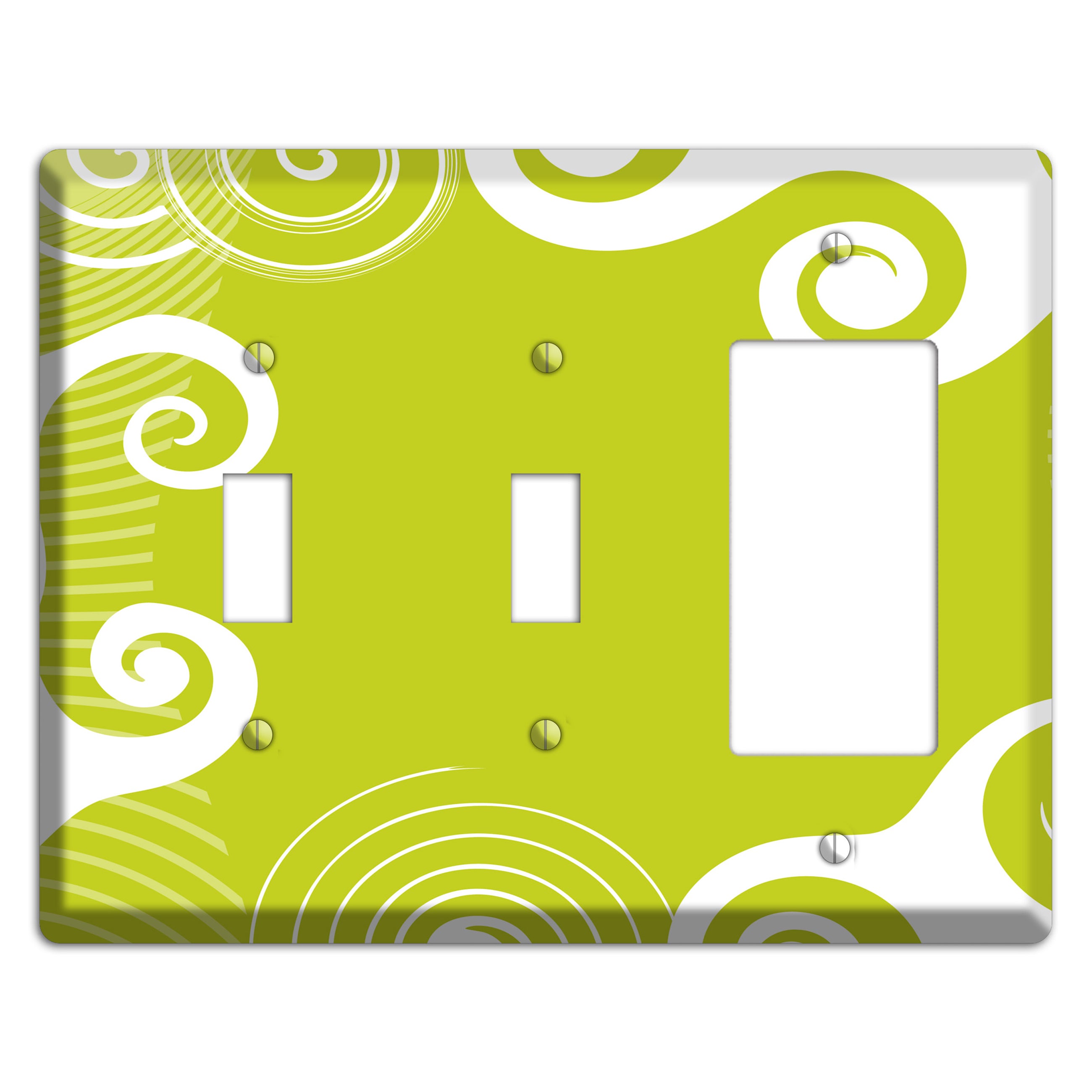 Abstract Green 2 Toggle / Rocker Wallplate