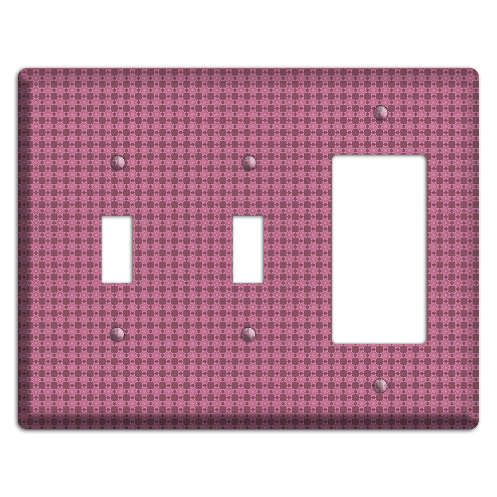 Multi Pink Tiled 2 Toggle / Rocker Wallplate