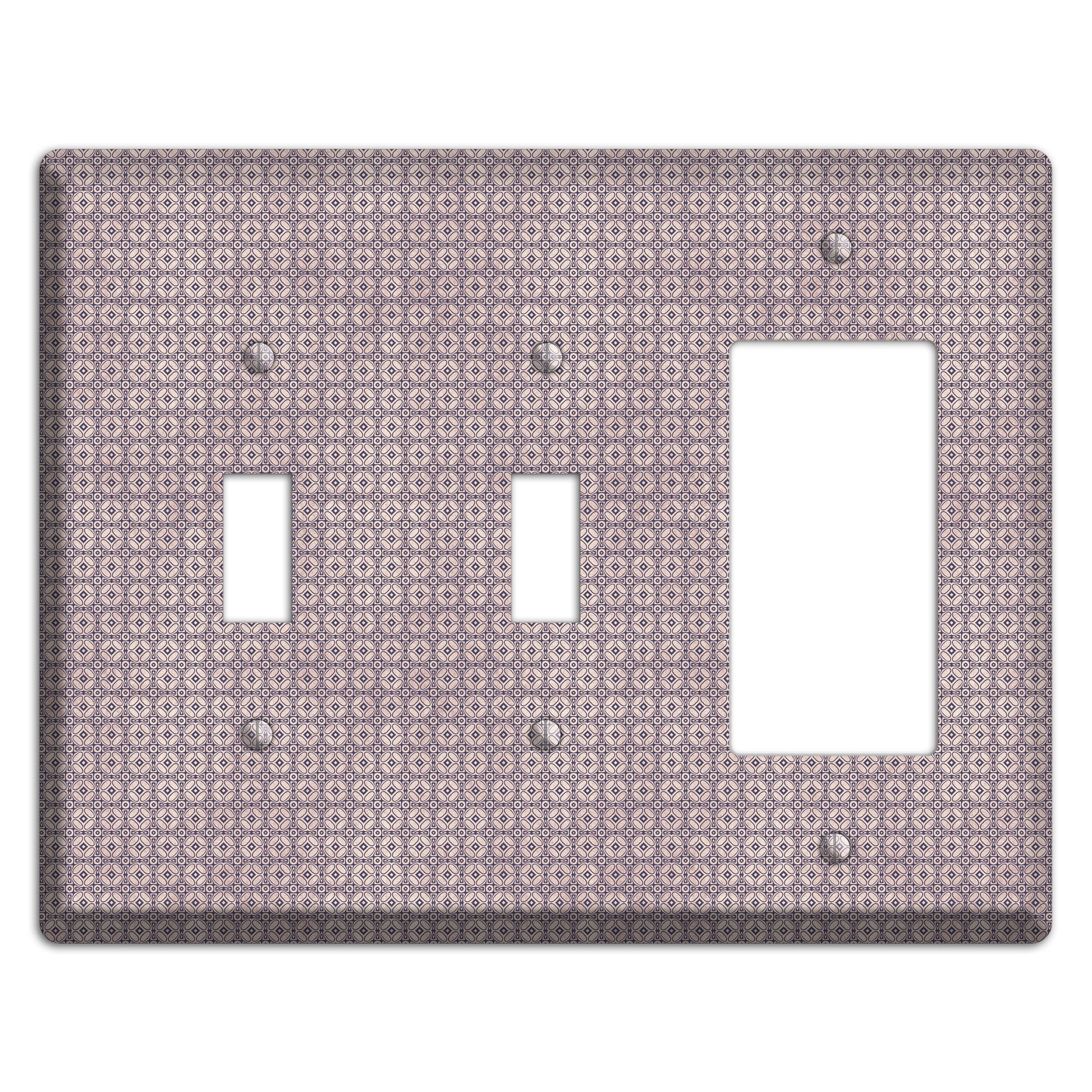 Multi Dusty Mauve Arabesque 2 Toggle / Rocker Wallplate