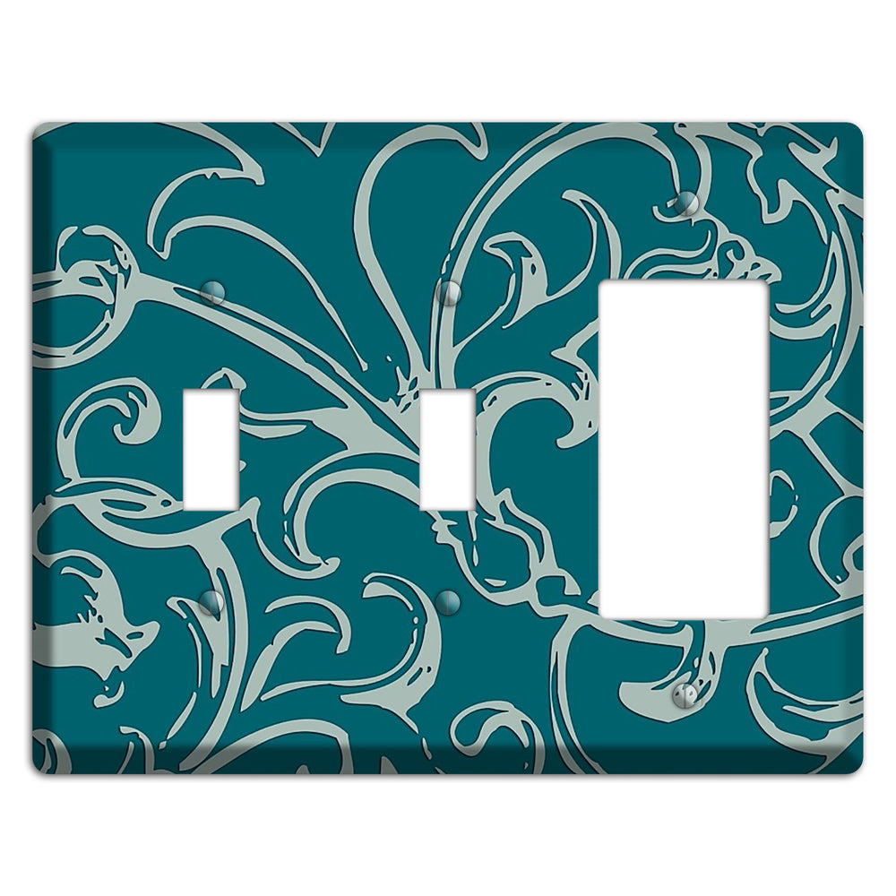Victorian Teal 2 Toggle / Rocker Wallplate