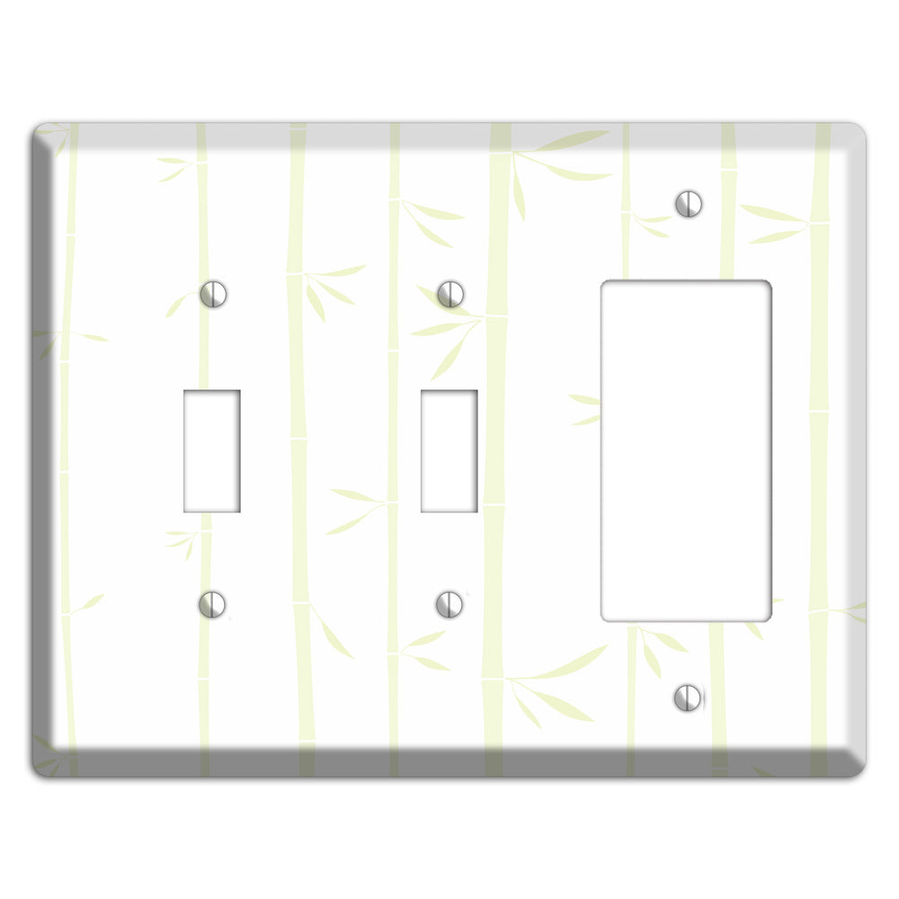 Light Green Bamboo 2 Toggle / Rocker Wallplate