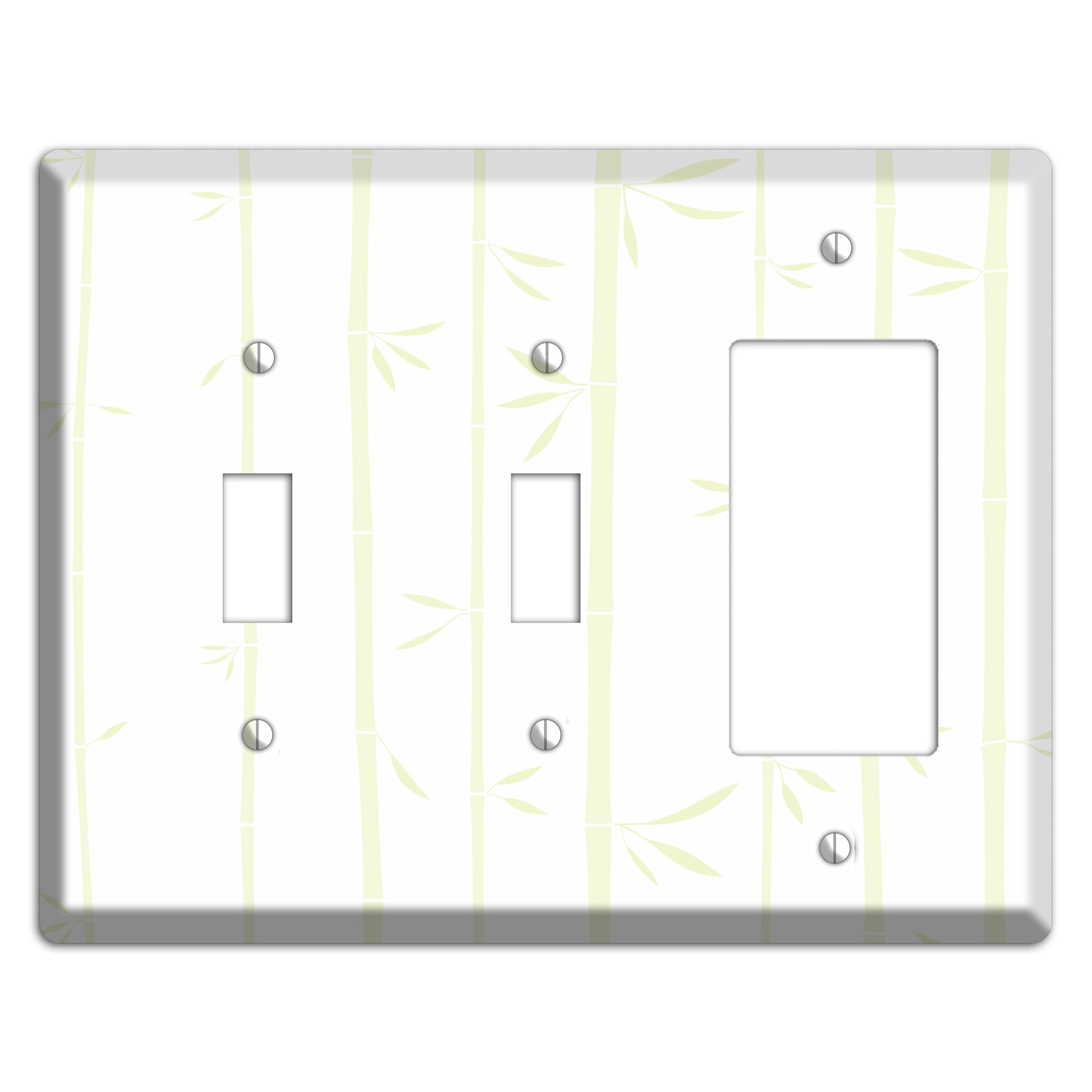 Light Green Bamboo 2 Toggle / Rocker Wallplate