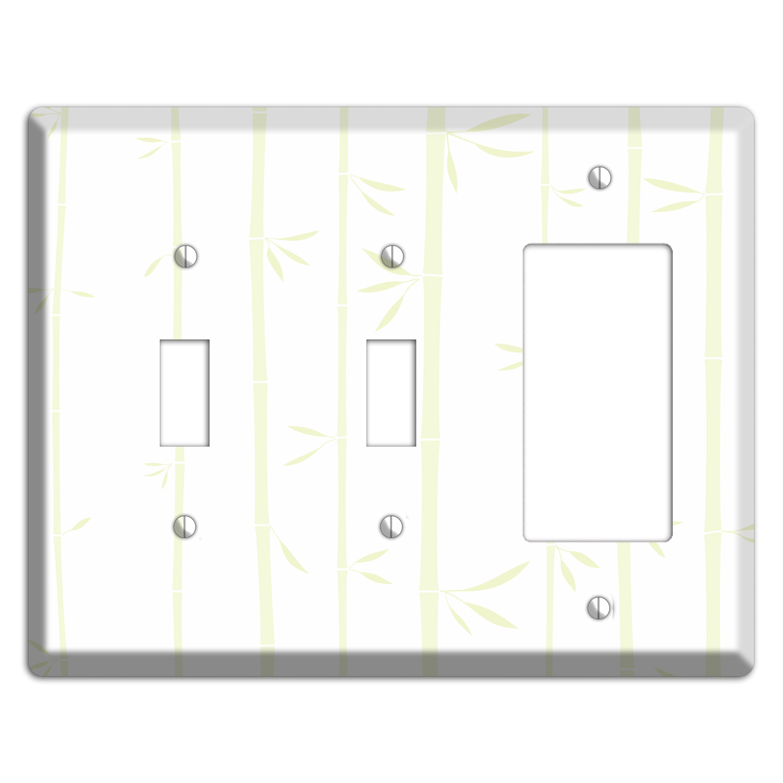 Light Green Bamboo 2 Toggle / Rocker Wallplate