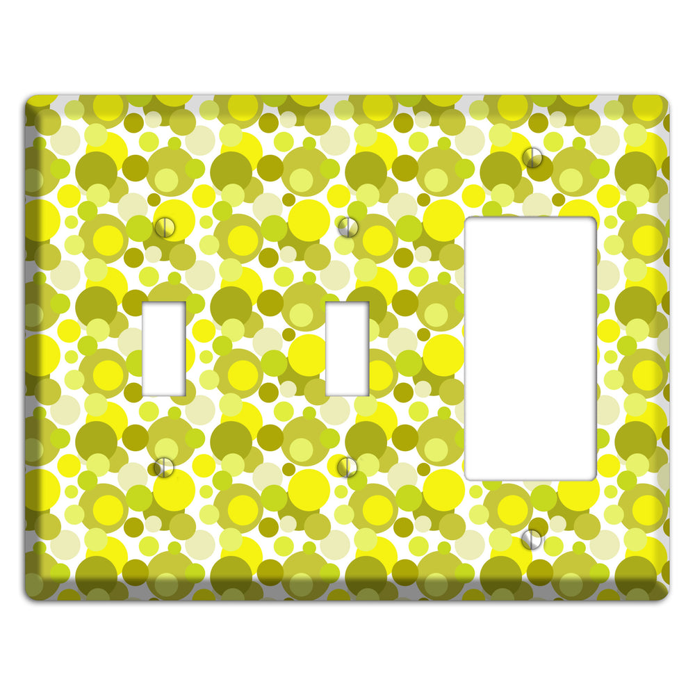 Multi Olive Bubble Dots 2 Toggle / Rocker Wallplate