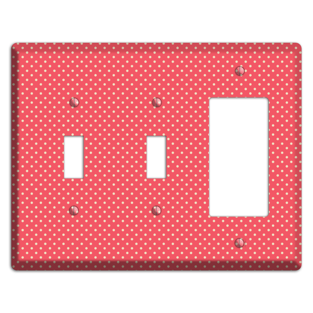 Multi Pink Tiny Polka Dots 2 Toggle / Rocker Wallplate