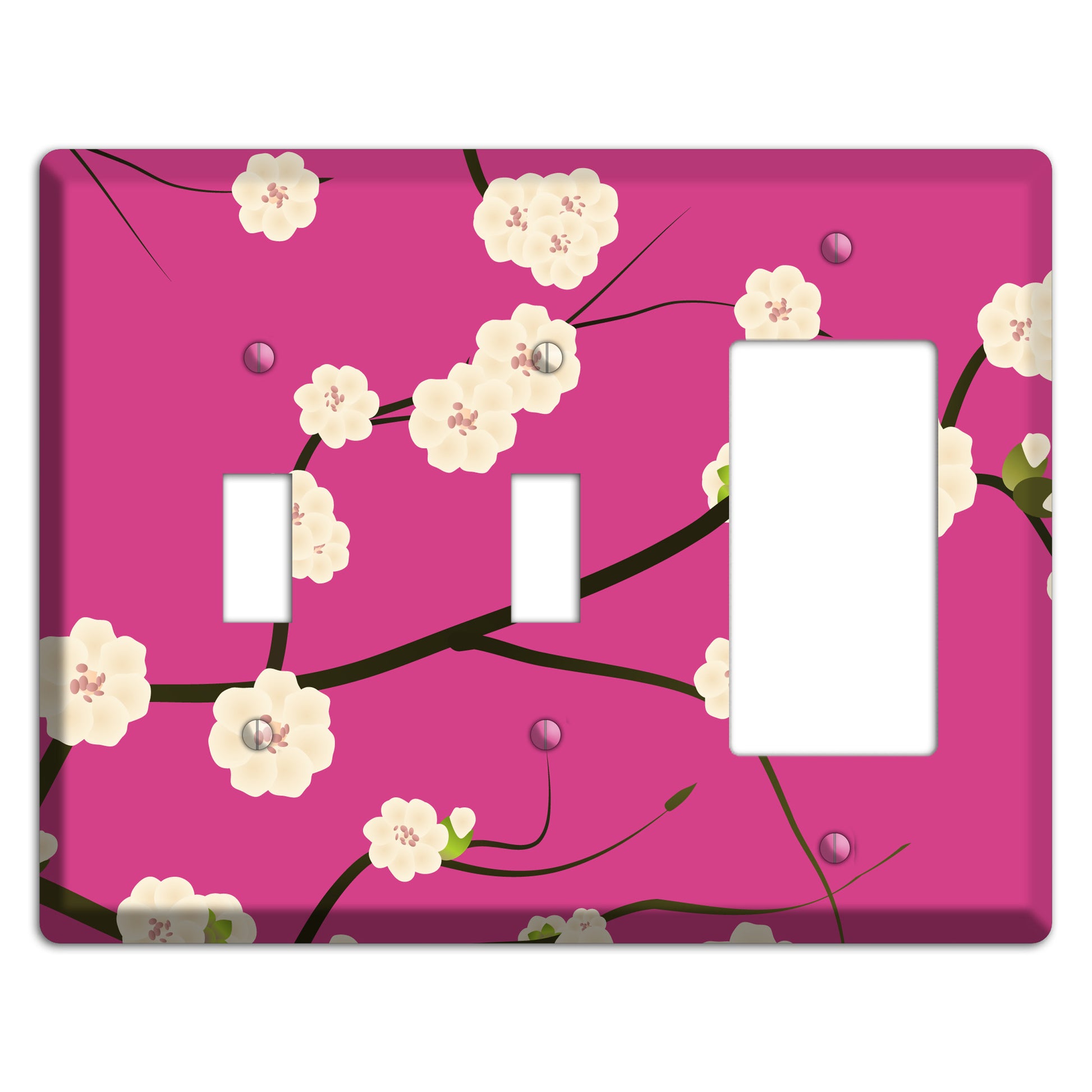 Pink Cherry Blossoms 2 Toggle / Rocker Wallplate