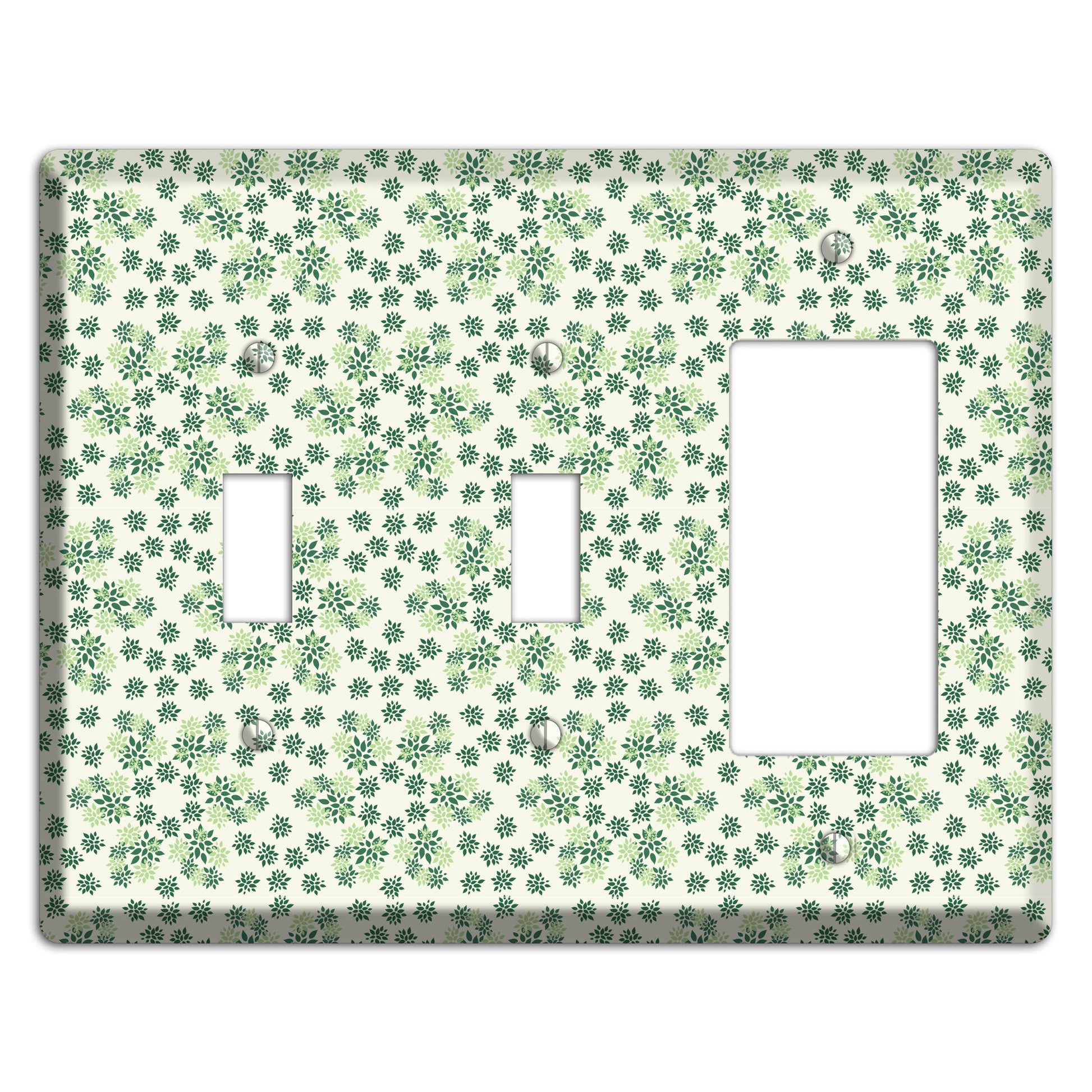 Multi Green Calico 2 Toggle / Rocker Wallplate