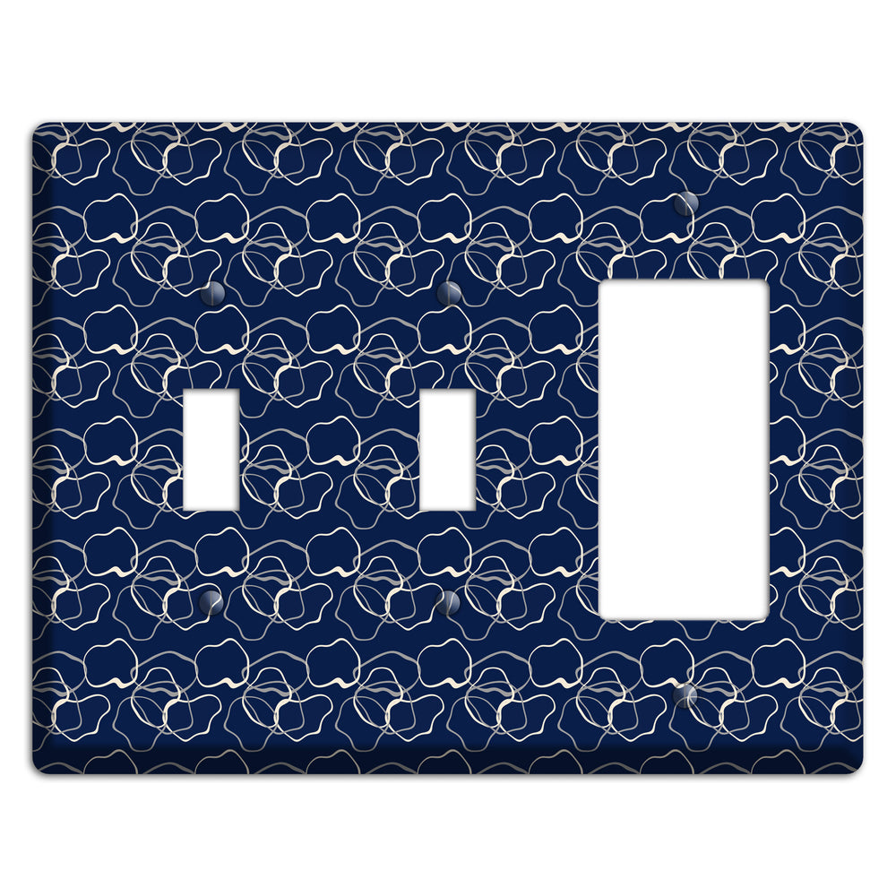 Blue with Irregular Circles 2 Toggle / Rocker Wallplate
