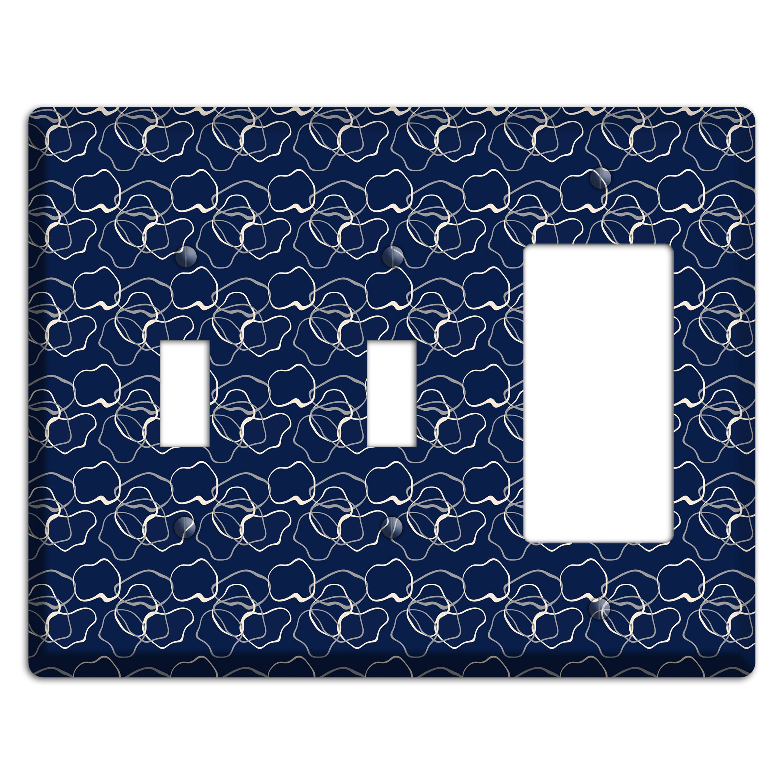 Blue with Irregular Circles 2 Toggle / Rocker Wallplate