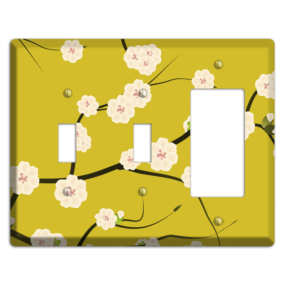 Yellow Chery Blossoms 2 Toggle / Rocker Wallplate