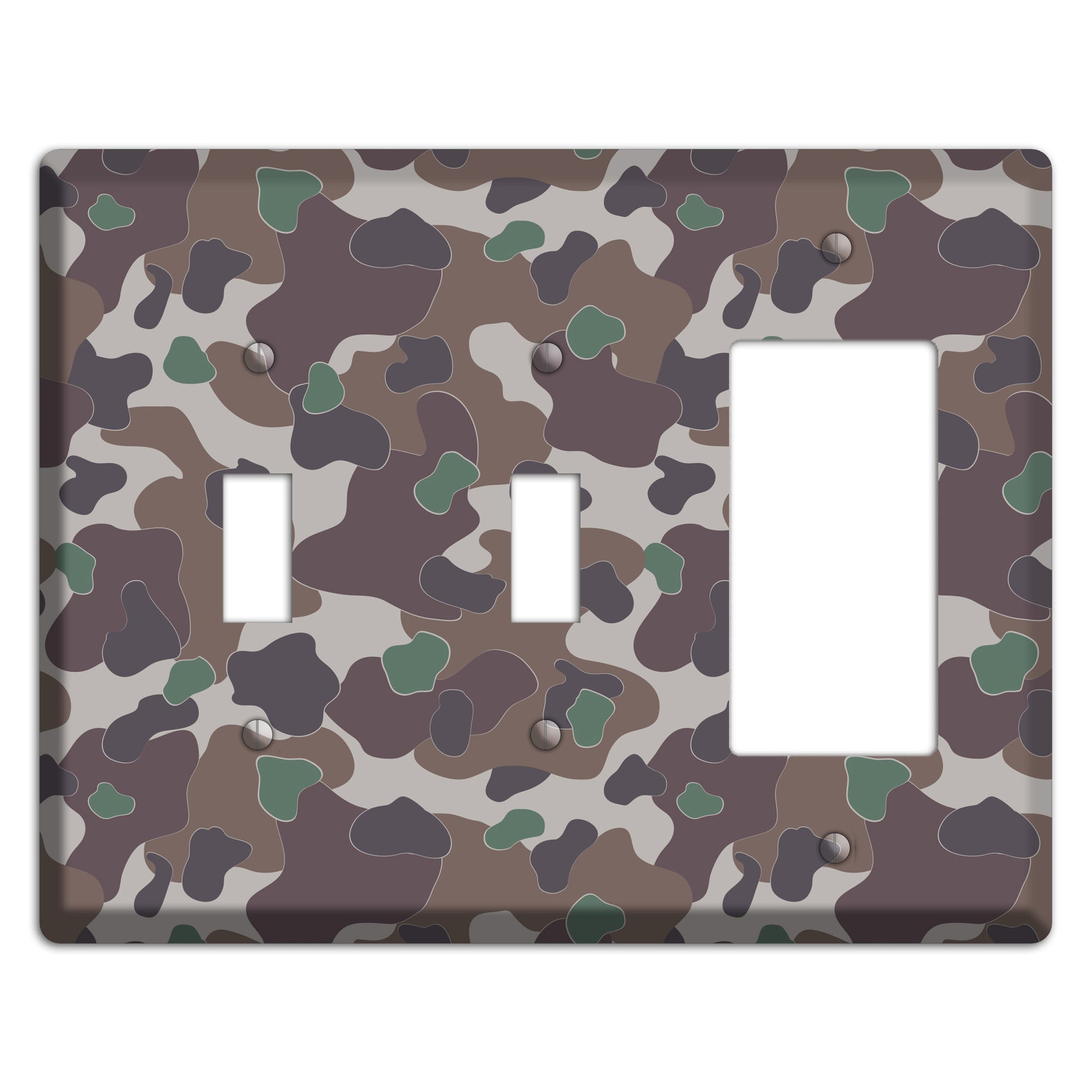 Dark Brown Camo 2 Toggle / Rocker Wallplate