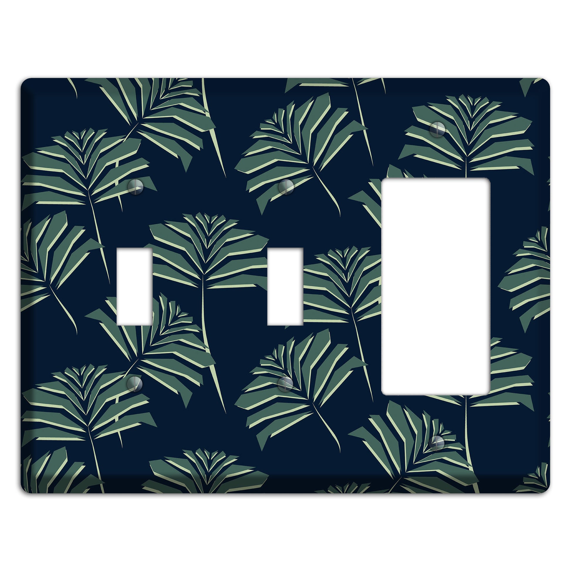 Leaves Style C 2 Toggle / Rocker Wallplate